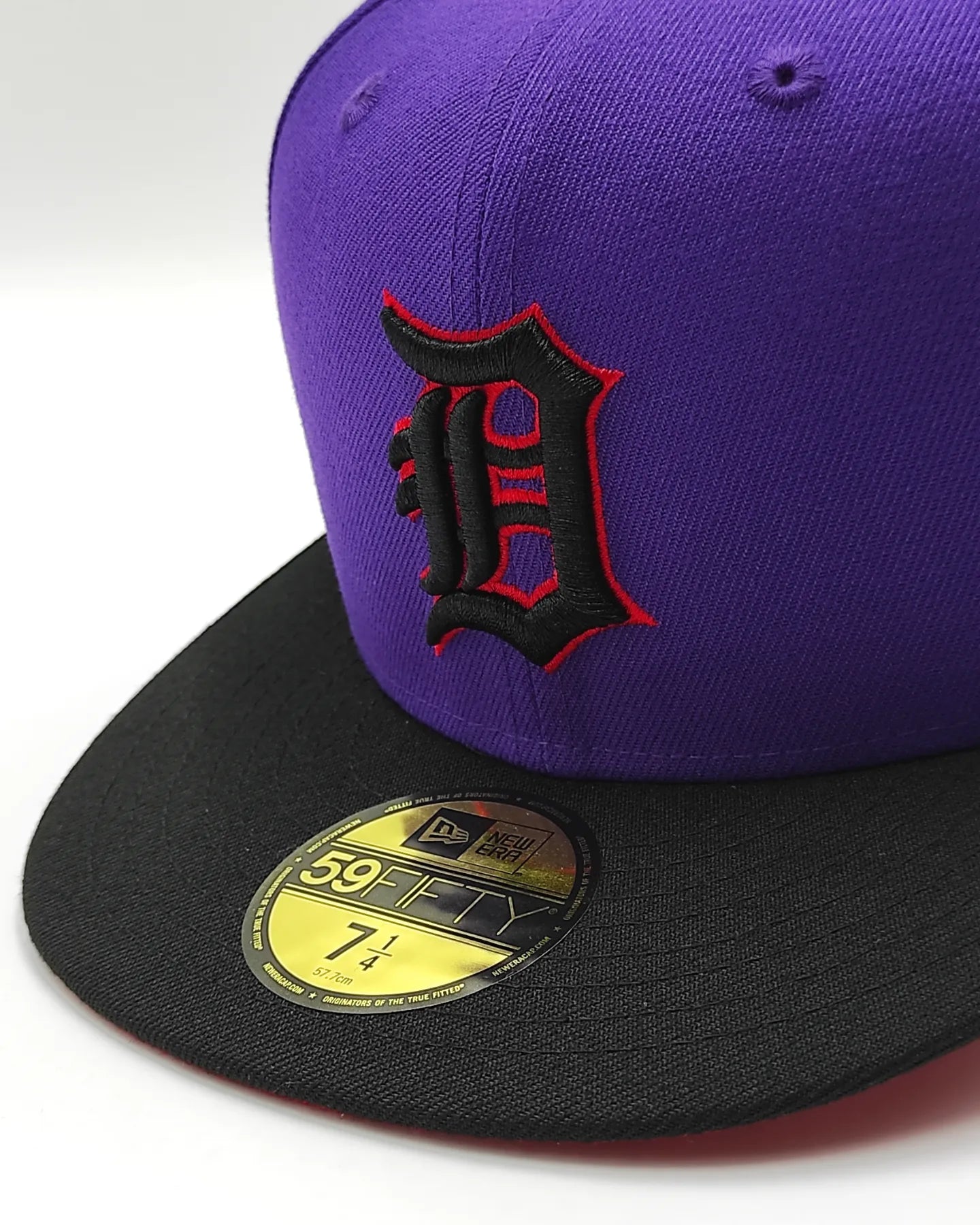New Era 59fifty t-dot detroit tigers stadium patch hat - purple, black, red