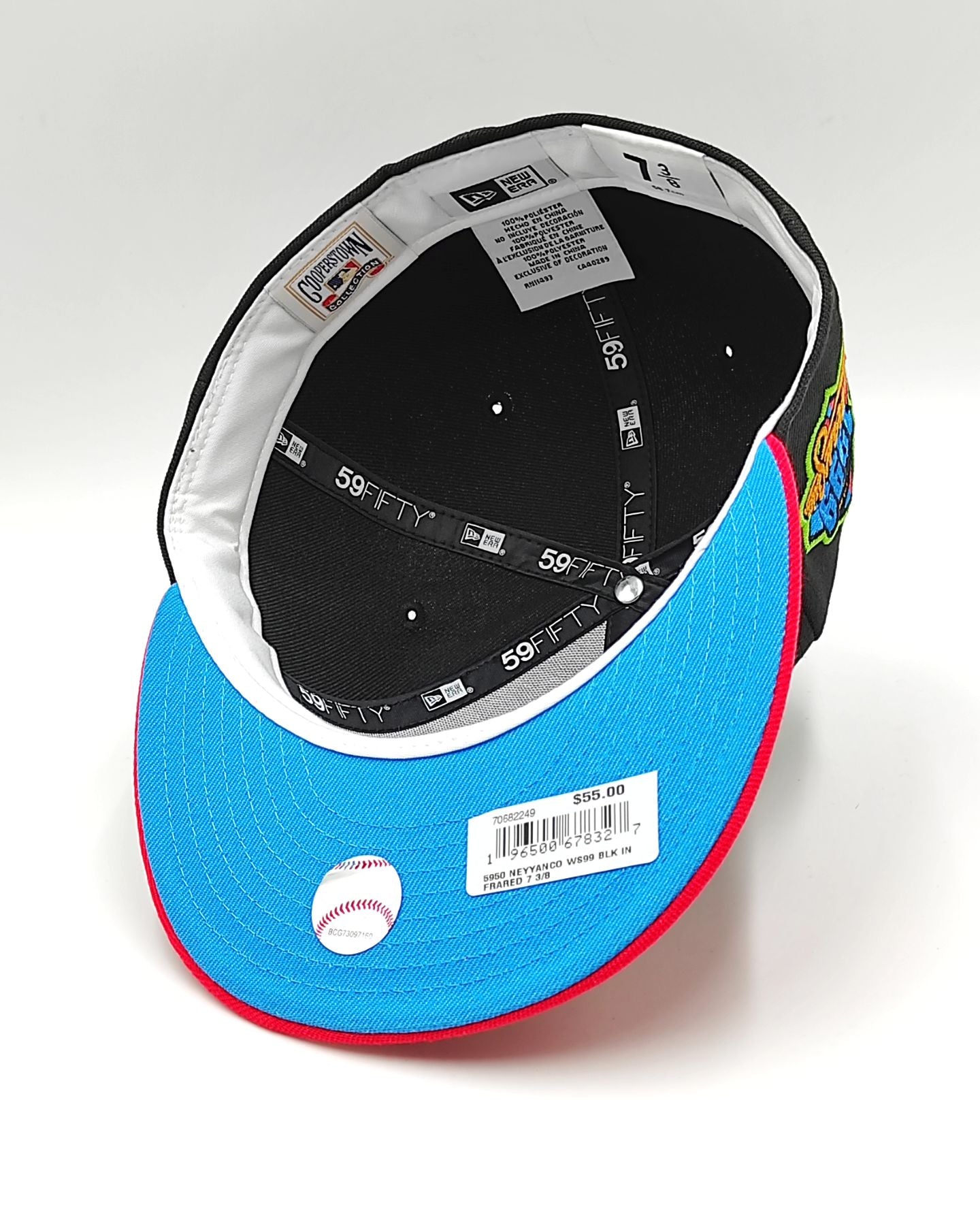 New Era 59Fifty Hat Weels New York Yankees 1999 world series patch hat - black infrared