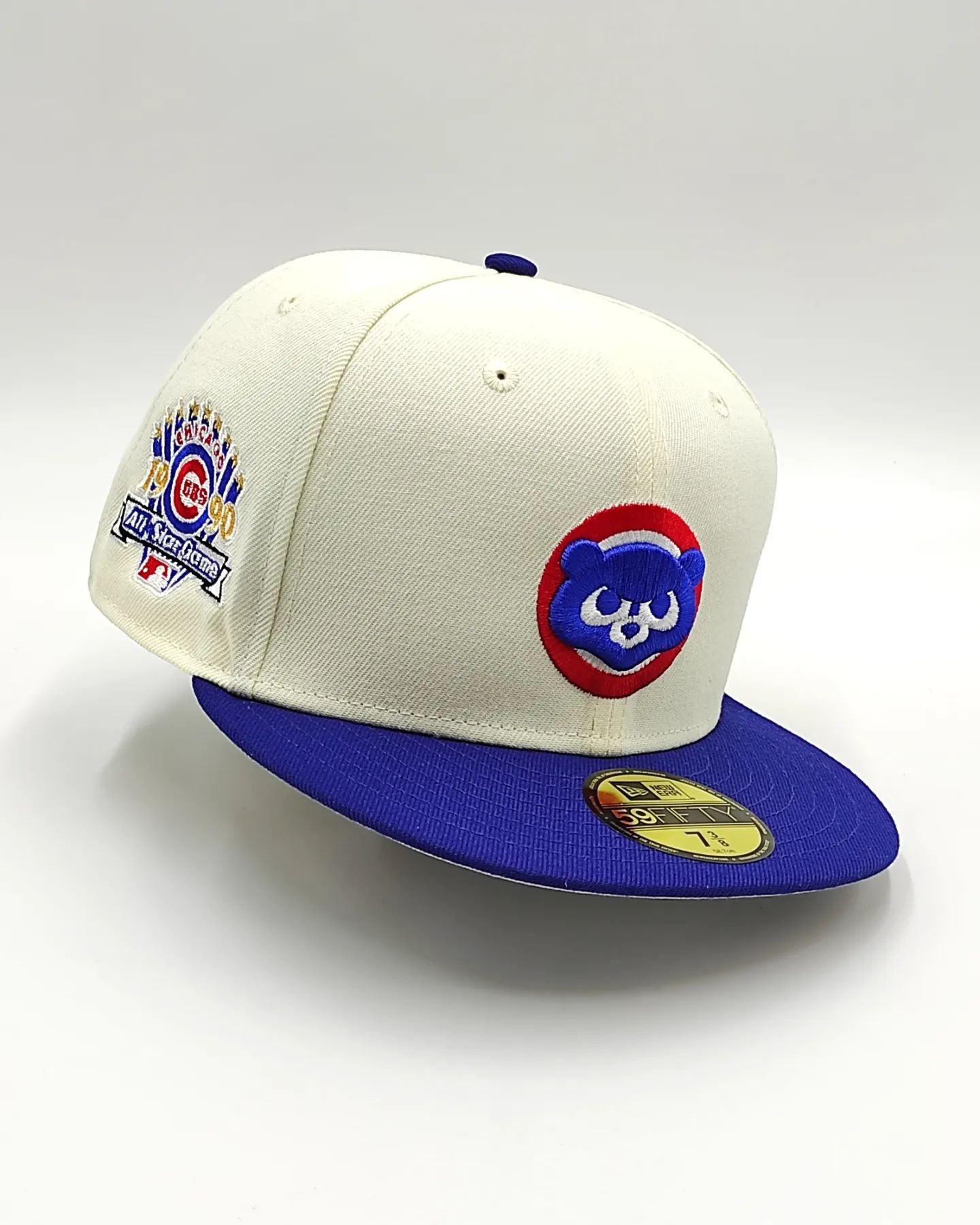 Casquette New Era Chicago Cubs 59FIFTY – Bleu Profil Bas, Taille 7 1/8