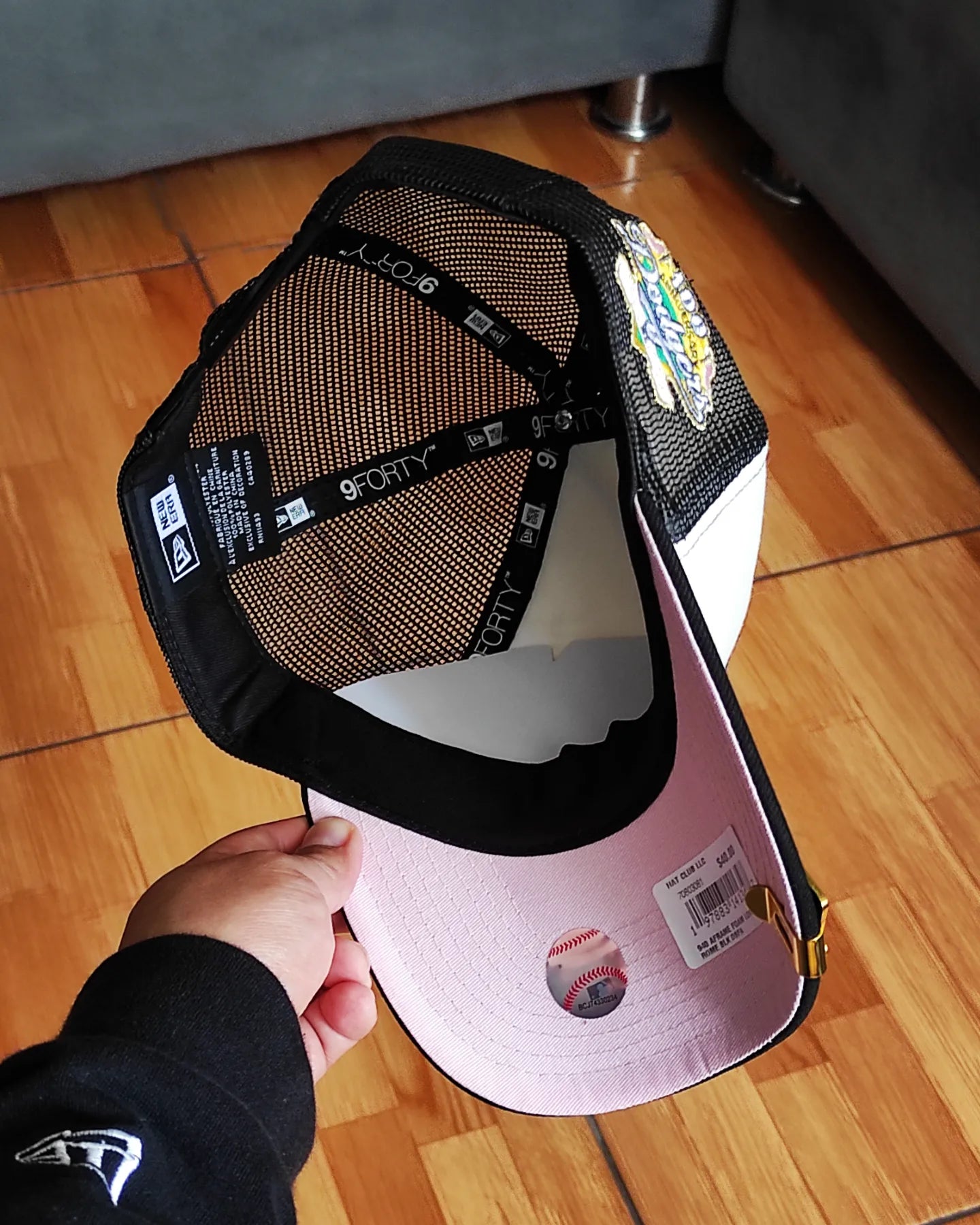 New Era A-FRAME foam Los Angeles dodgers 100th anniversary patch rose snapback hat