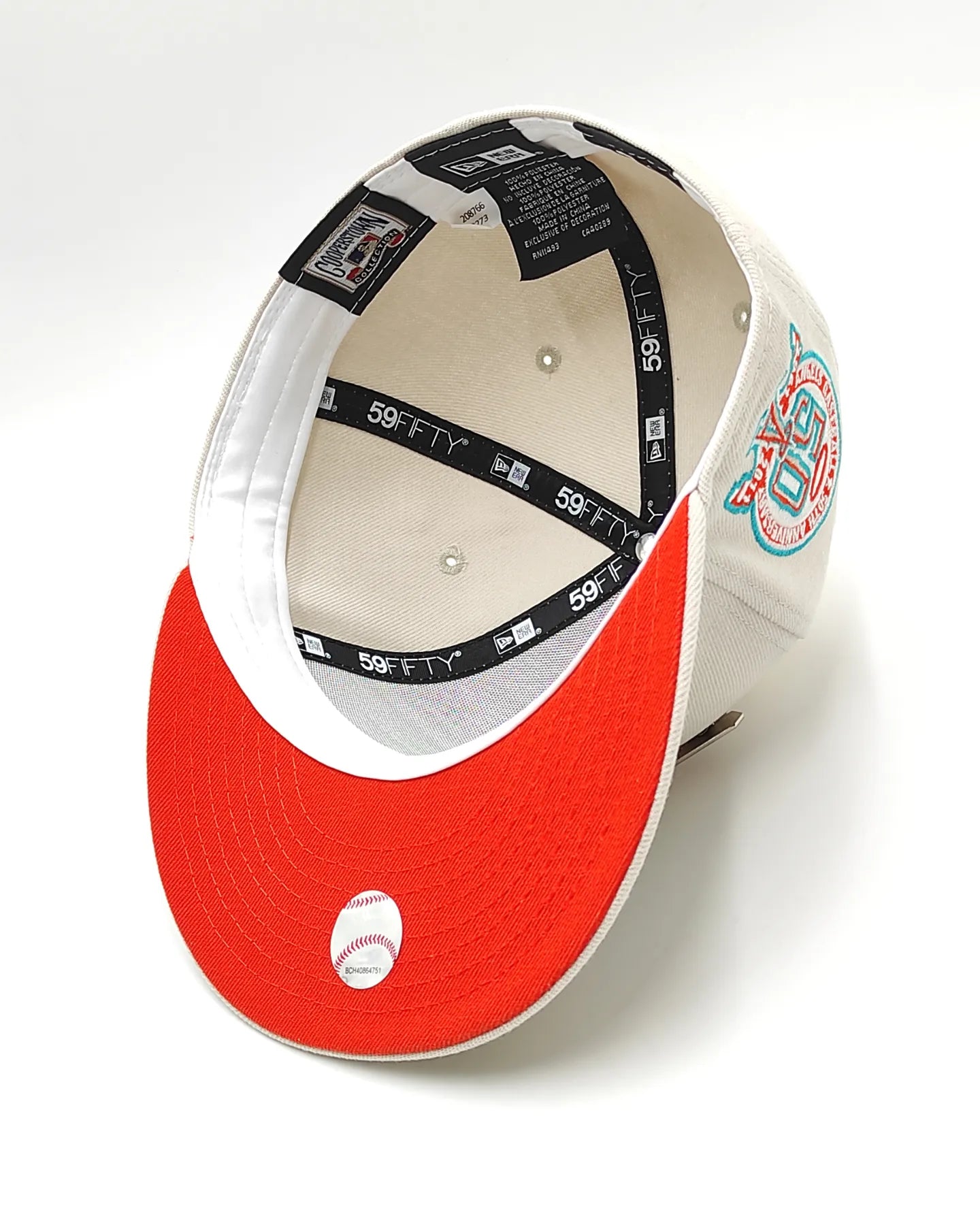 New Era California Angels Orange Fury Collection 50th Season Fitted Hat