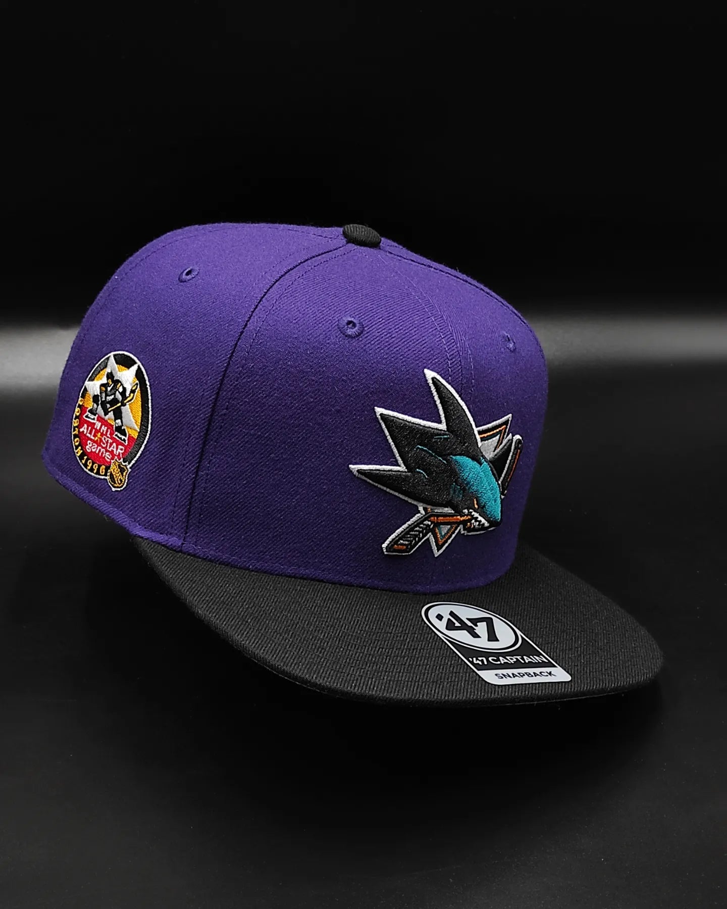 San Jose Sharks 1996 All-Star Game Patch Snapback Hat - '47 Brand