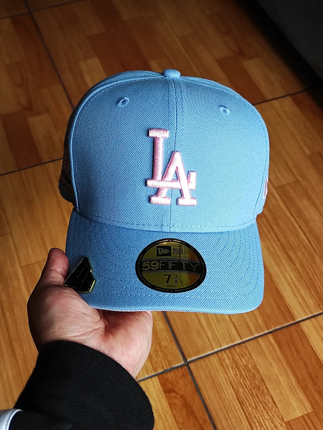 New Era Los Angeles Dodgers world series champions 2024 sky pink 59fifty
