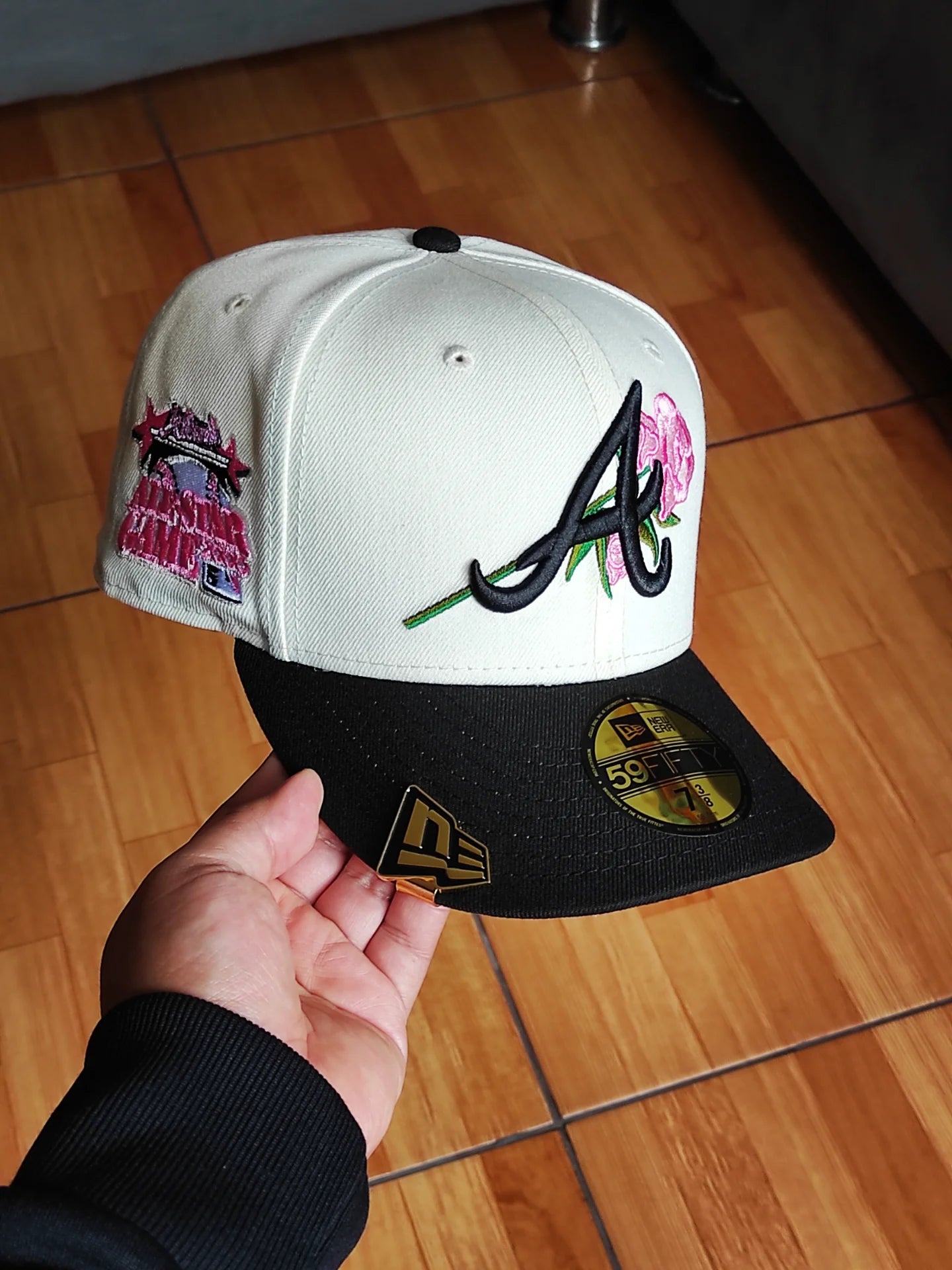 New Era Atlanta braves Rose all Star game Chrome Black / pink edition 59fifty fitted