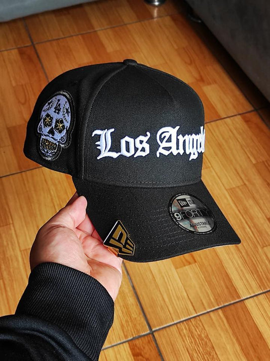 New Era Los Angeles Dodgers skull ☠️ Black  Edition 9Forty A Frame Snapback