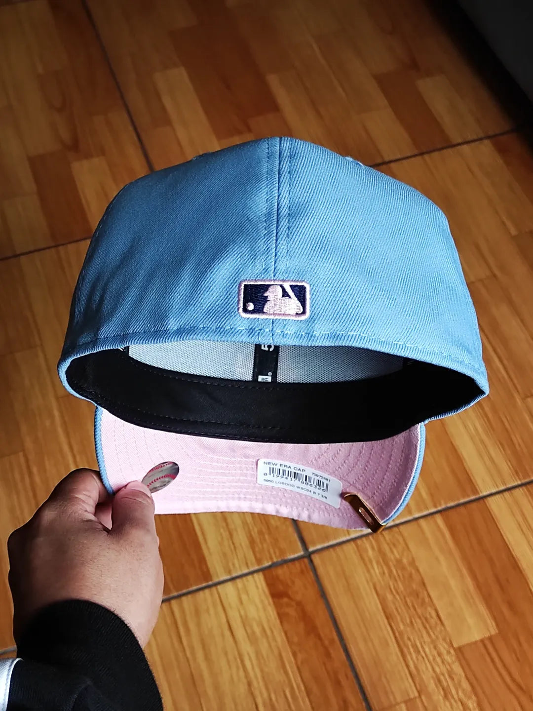 New Era Los Angeles Dodgers world series champions 2024 sky pink 59fifty