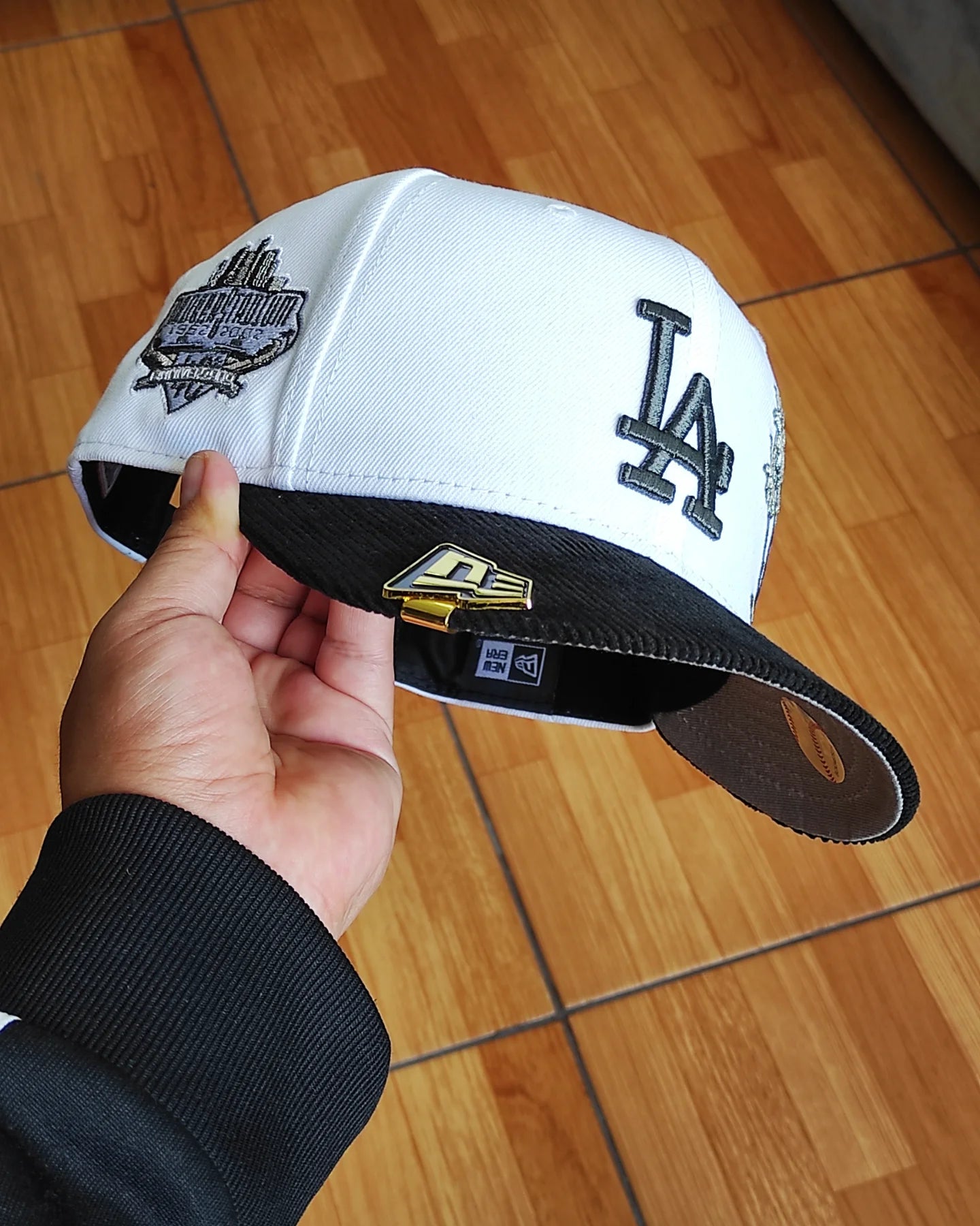 New Era las Los Angeles Dodgers visera corduroy 🌴 two tone black and white 9 FIFTY Snapback