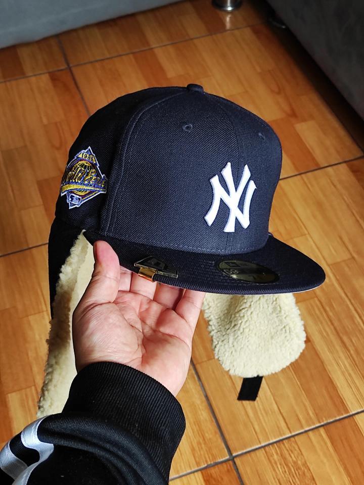 New York Yankees 96 World Series Dogear New Era 59Fifty Fitted - Navy, White, Gray