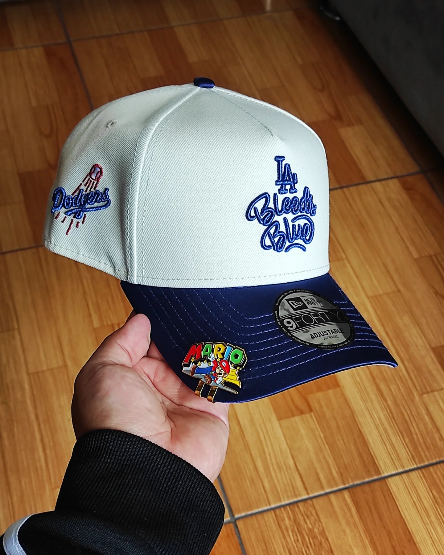 New Era Los Angeles Dodgers Chrome Satin Brim Two Tone 9Forty A Frame Snapback Hat