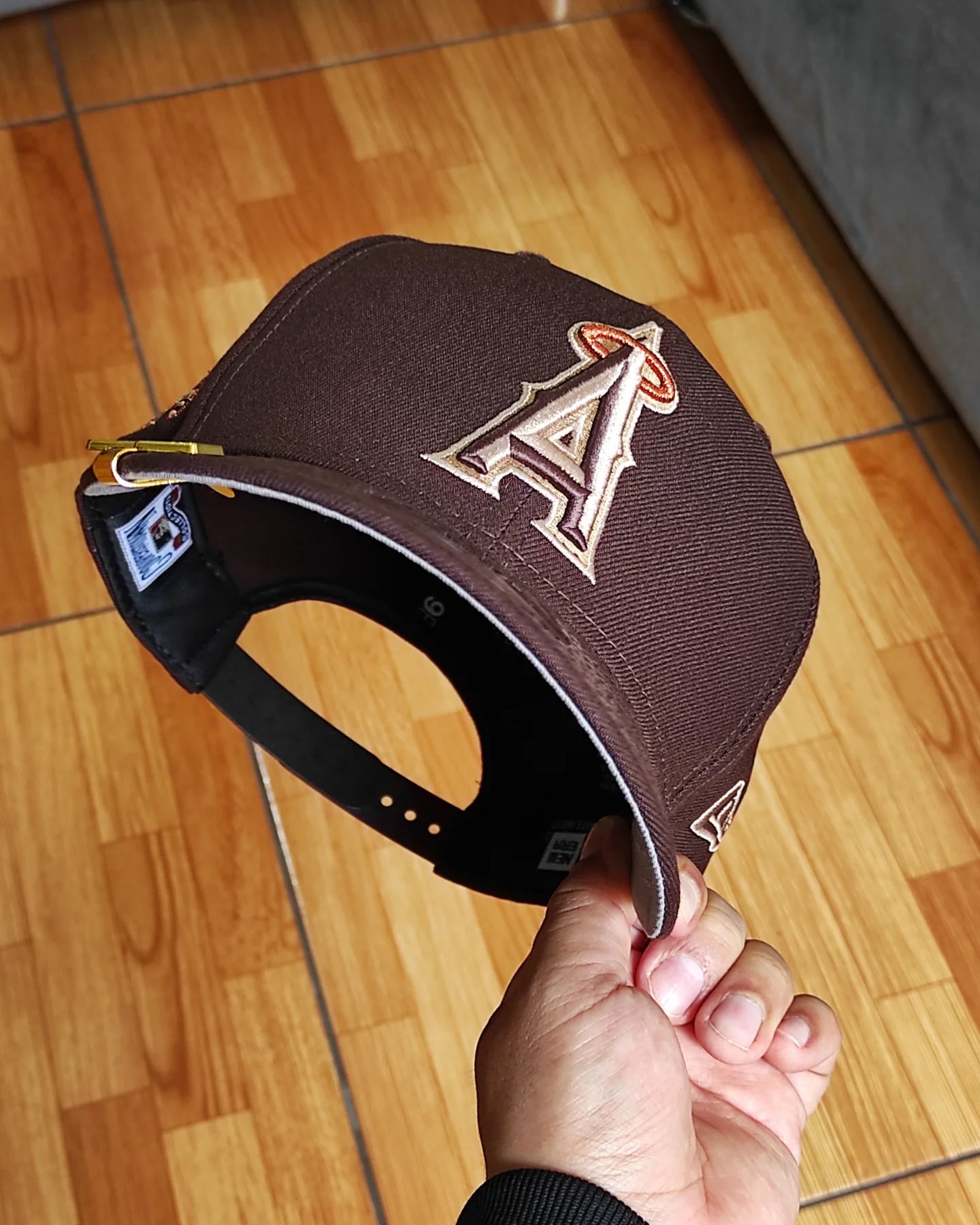 New Era Los Angeles Angels marrón oscuro Bottom 50th Anniversary Side Patch 9Fifty New Era Snapback