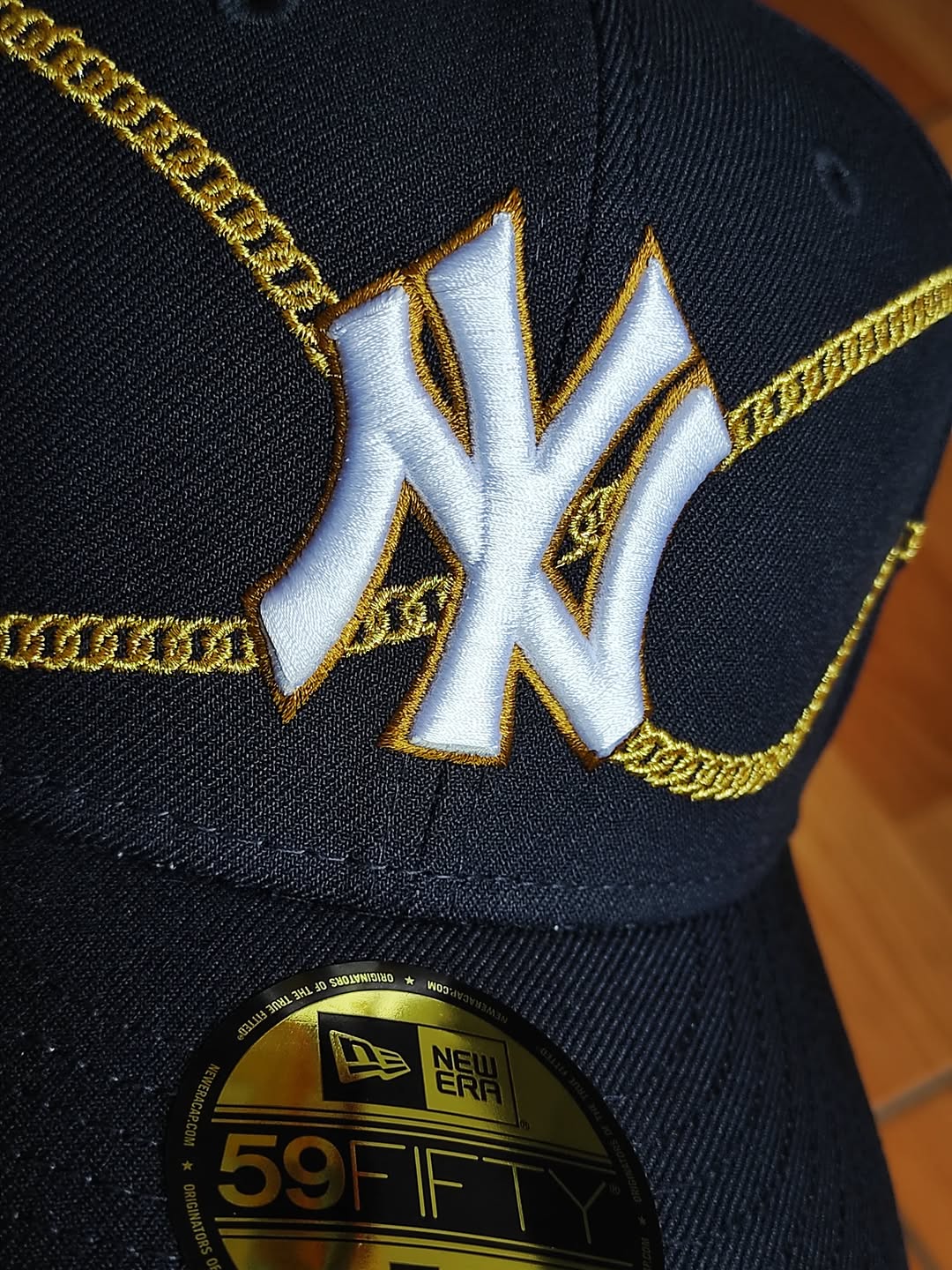 New Era New York Yankees chain✨️ wrap Navy 59FIFTY Fitted