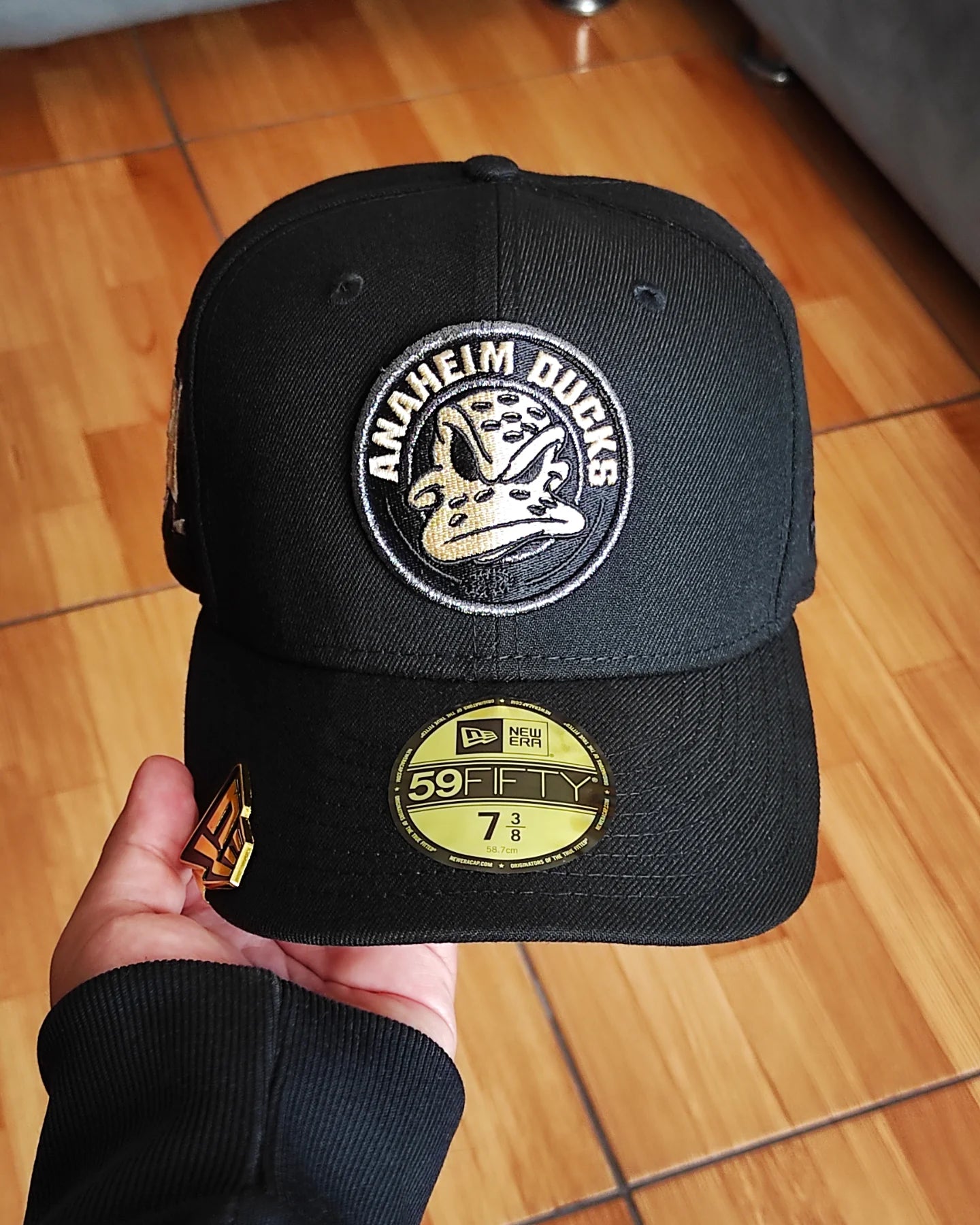 New Era Anaheim Ducks 30th Anniversary Black Prime Edition 59Fifty Fitted Hatp