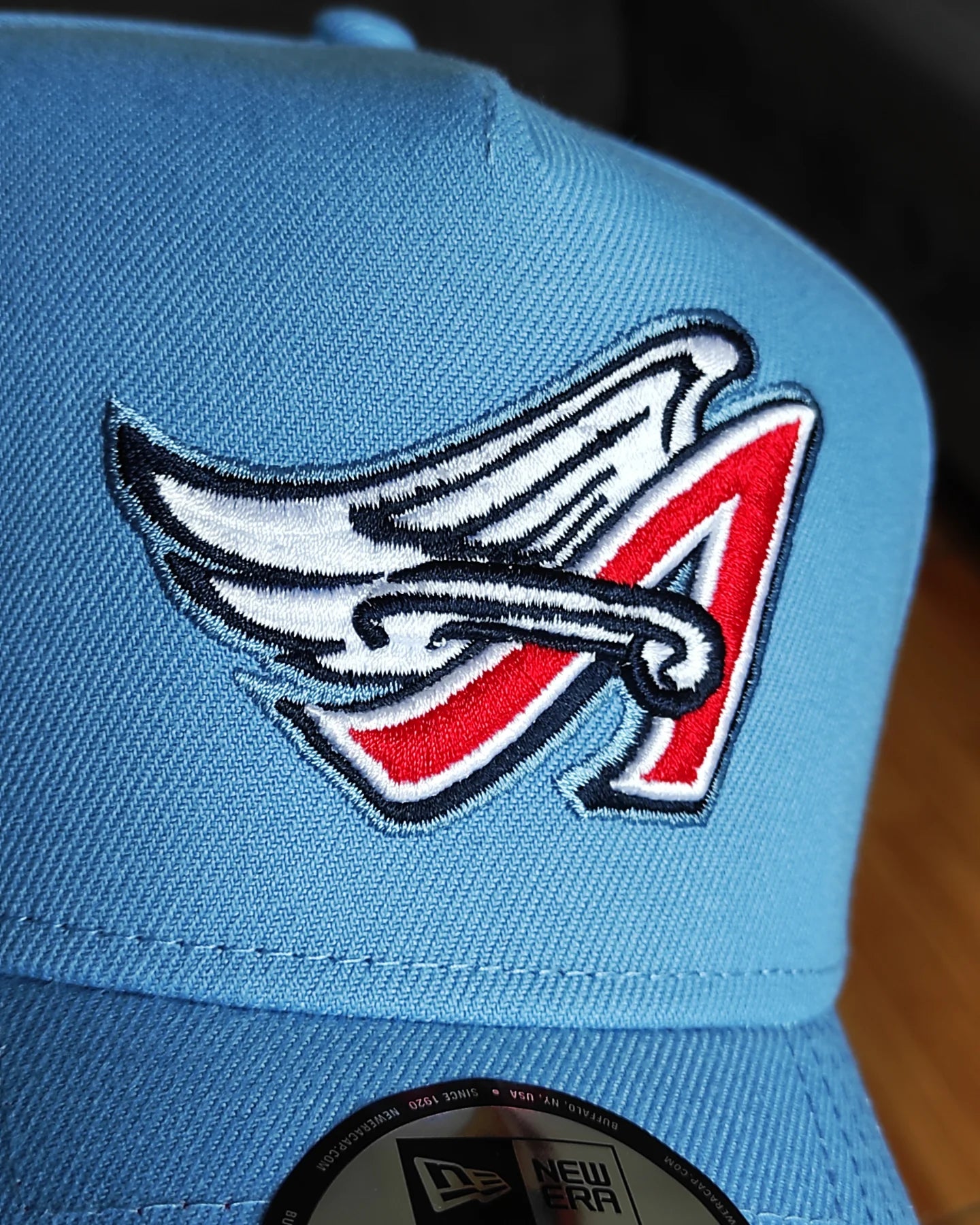 New Era Anaheim Angels Cooperstown Sky Blue 40th Anniversary 9Forty A-Frame Snapback
