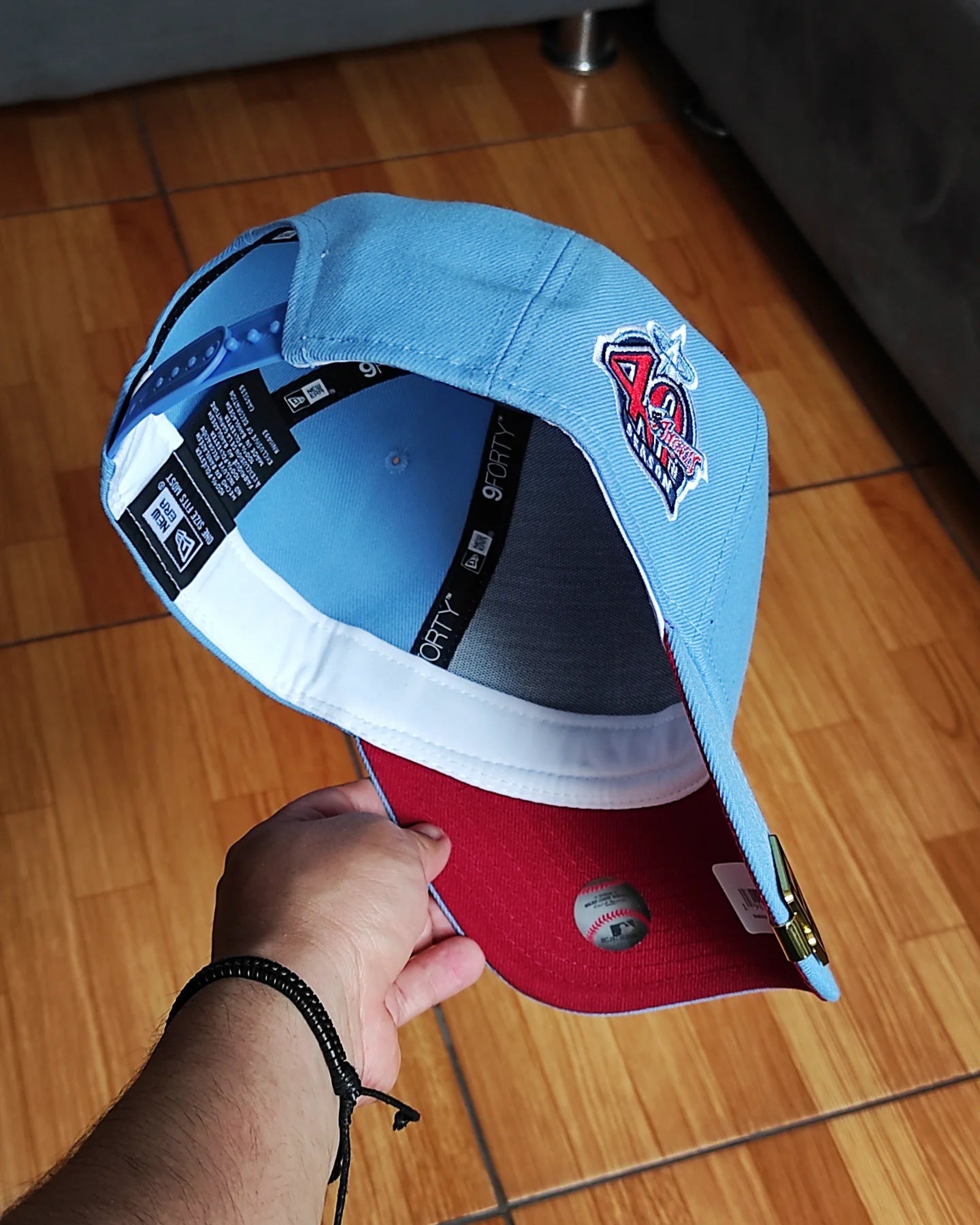 New Era Anaheim Angels Cooperstown Sky Blue 40th Anniversary 9Forty A-Frame Snapback