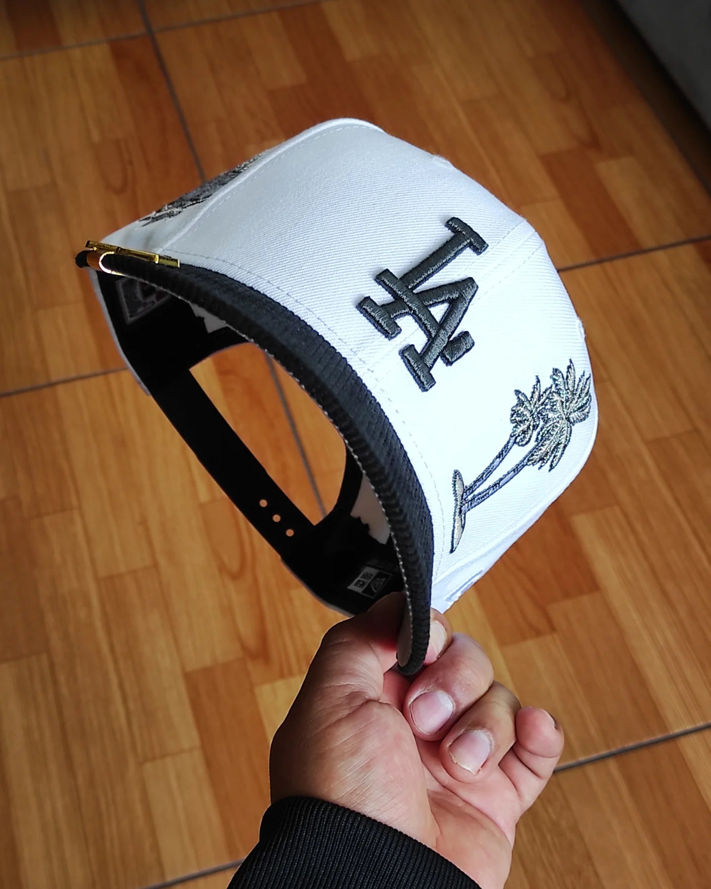 New Era las Los Angeles Dodgers visera corduroy 🌴 two tone black and white 9 FIFTY Snapback