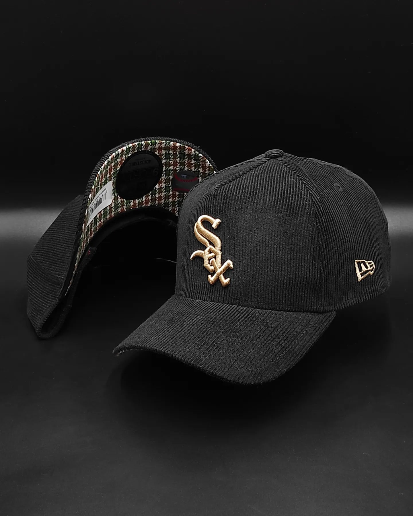New Era White sox"Corduroy Black" 9 Forty A-FRAME snapback