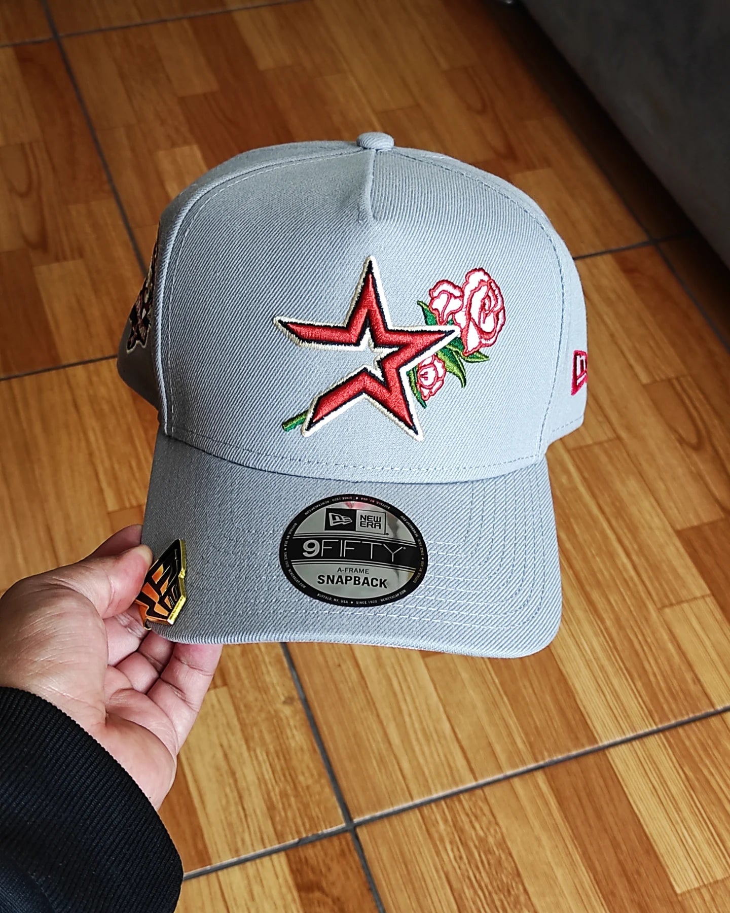Houston Astros Rose PreCurvada 45th Anniversary New Era 9Fifty A-Frame Snapback
