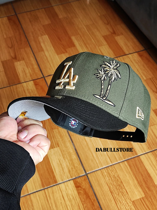 New Era Los Angeles Dodgers palm 🌴two Tone olive black 9FIFTY snapback