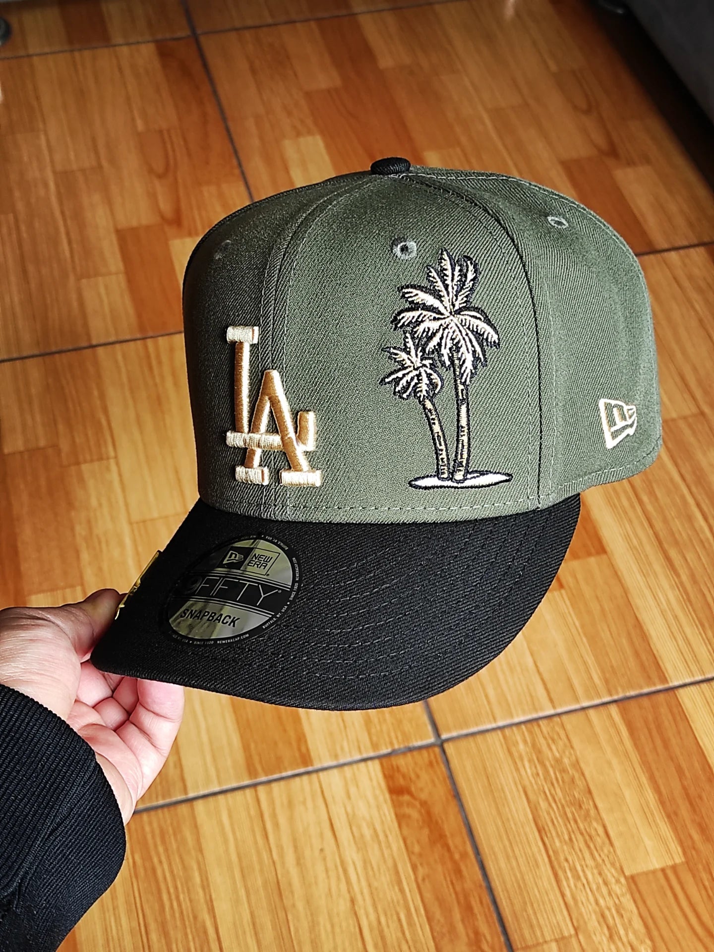 New Era Los Angeles Dodgers palm 🌴two Tone olive black 9FIFTY snapback
