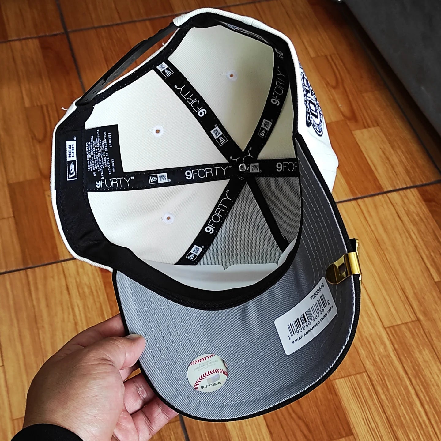 New Era Anaheim Angels Upside Down Chrome Black 2 Tone 50th Anniversary 9Forty A-Frame Snapback