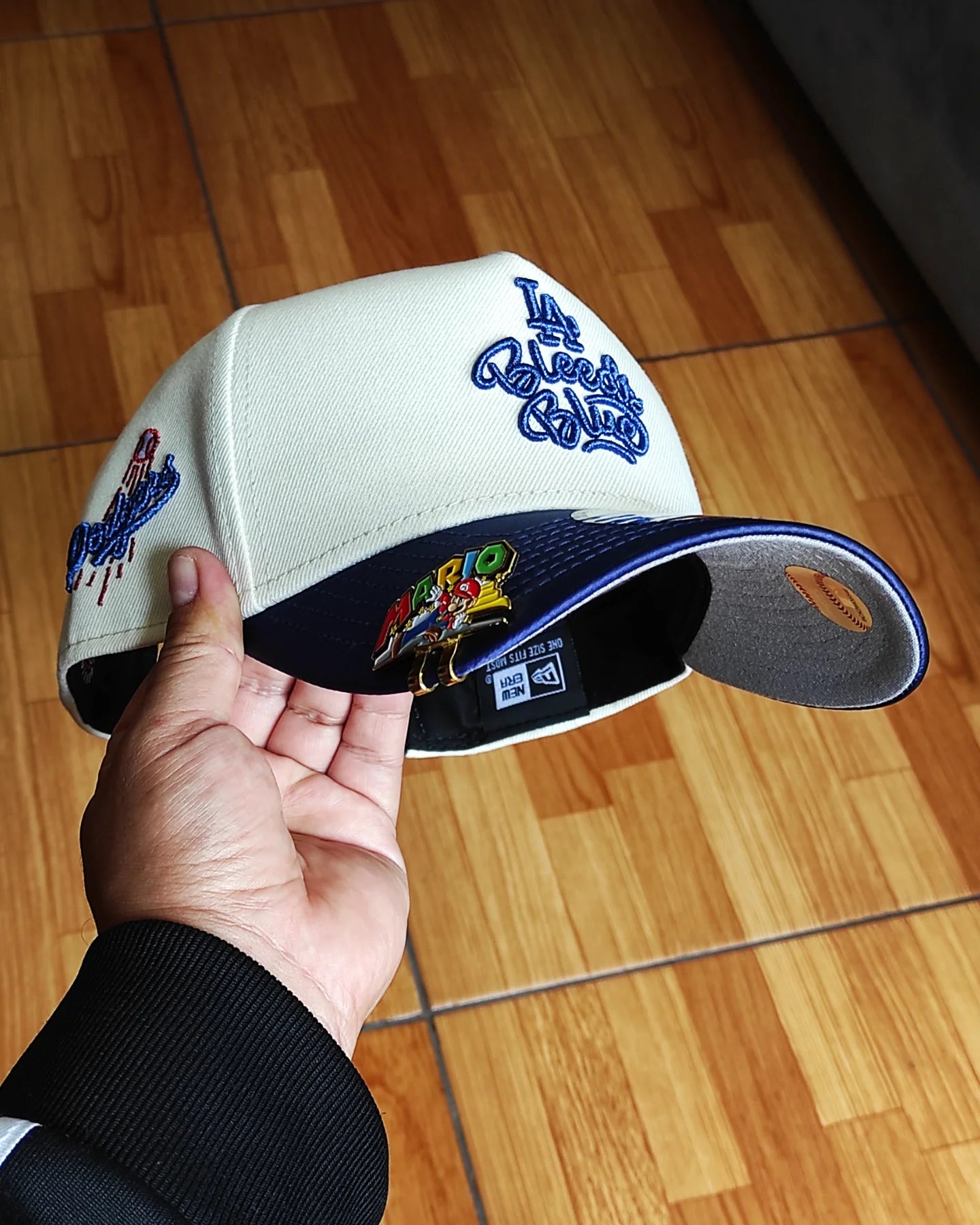 New Era Los Angeles Dodgers Chrome Satin Brim Two Tone 9Forty A Frame Snapback Hat