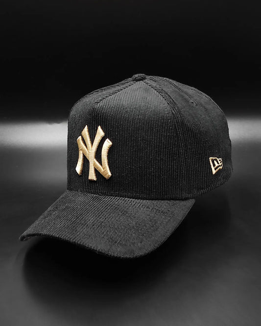 New Era New York Yankees "Corduroy Black" 9 Forty A-FRAME snapback