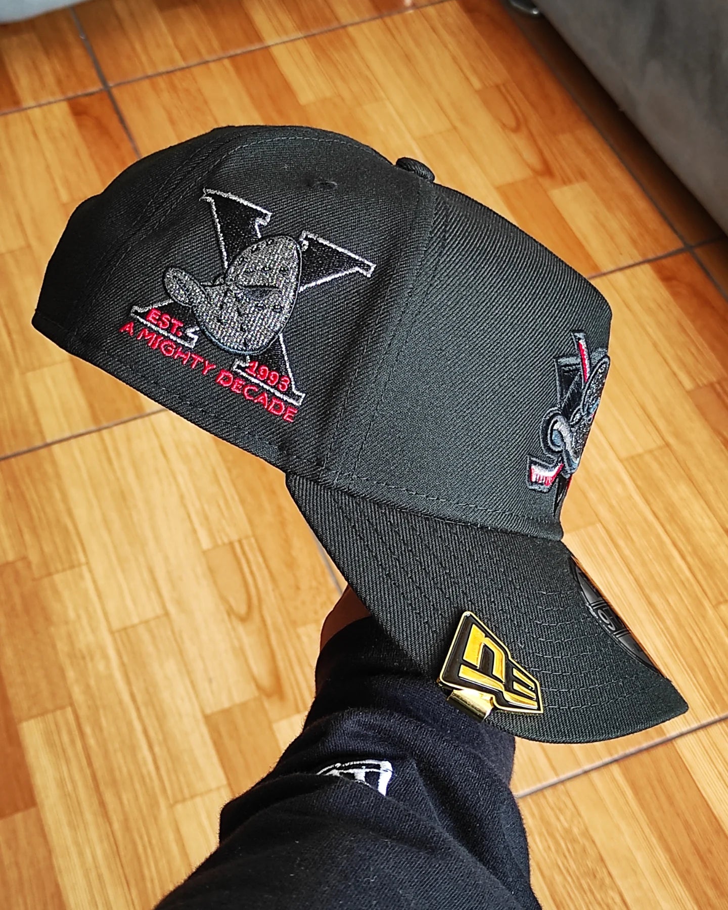 New Era Anaheim Ducks 10th Anniversary Metallic Blackout Red Edition 9Forty A Frame Snapback