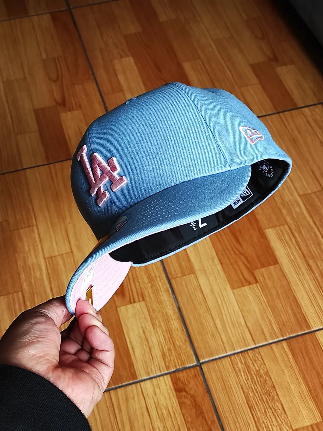 New Era Los Angeles Dodgers world series champions 2024 sky pink 59fifty