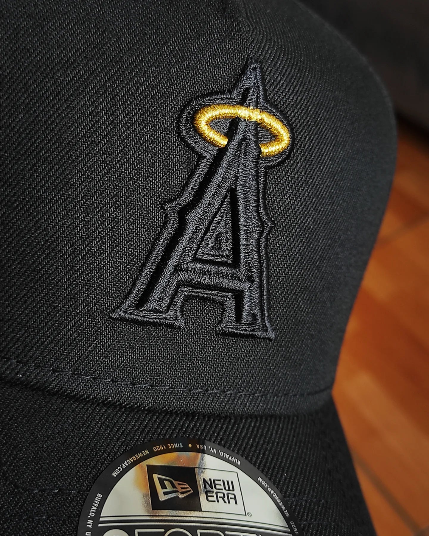 New Era Anaheim Angels Gold Black Classic 9Forty A Frame Snapback Hat