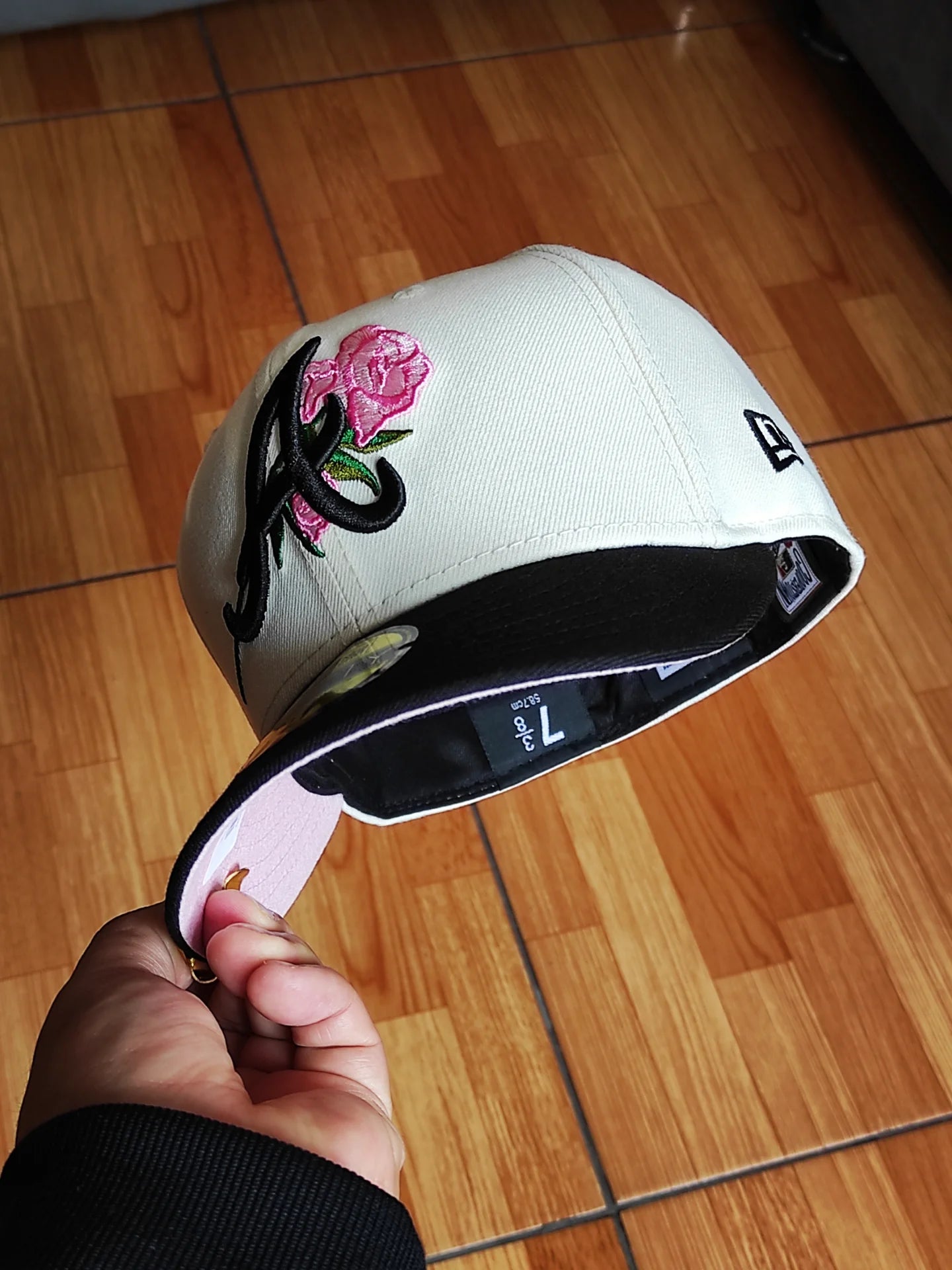 New Era Atlanta braves Rose all Star game Chrome Black / pink edition 59fifty fitted