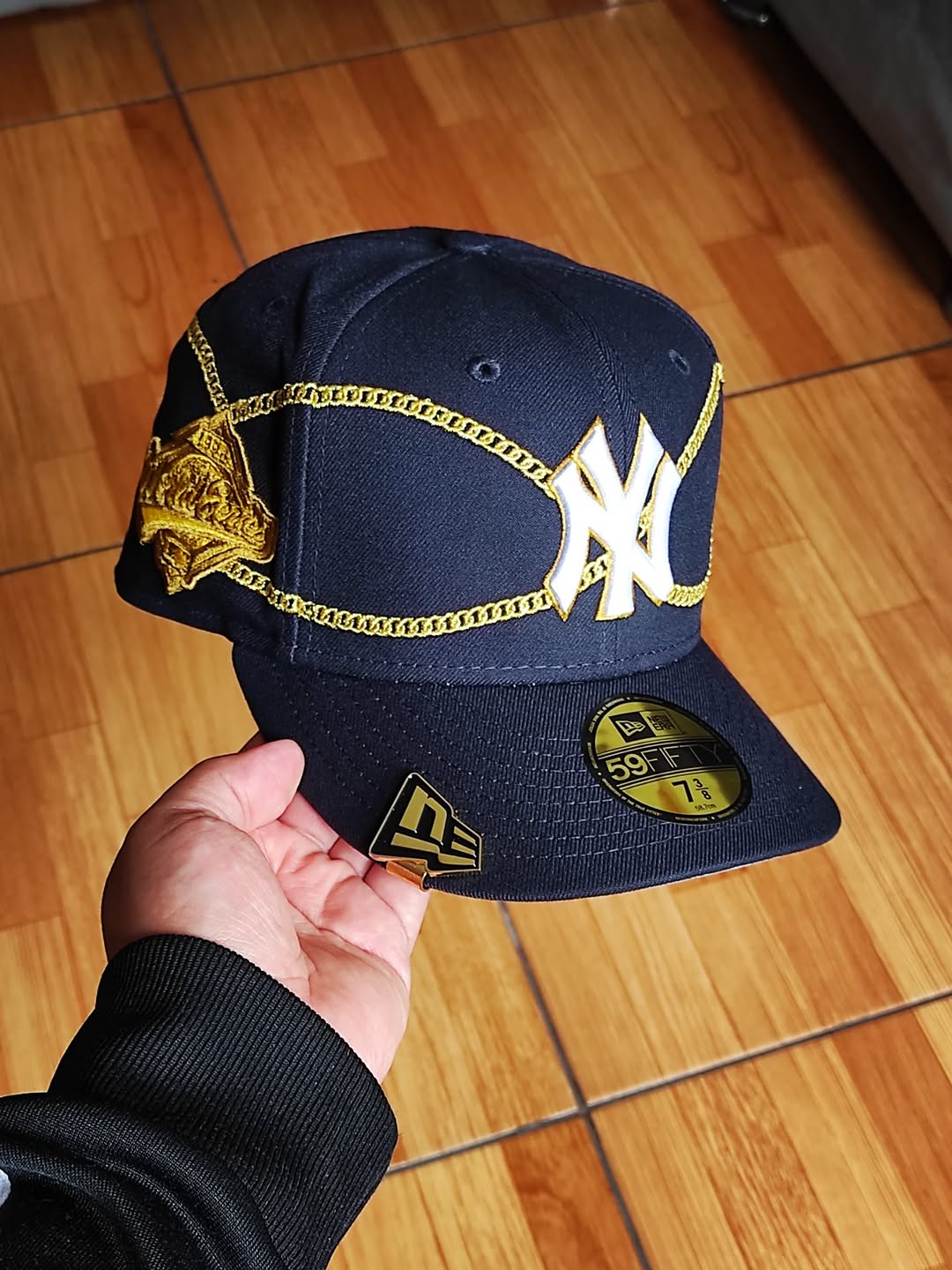 New Era New York Yankees chain✨️ wrap Navy 59FIFTY Fitted