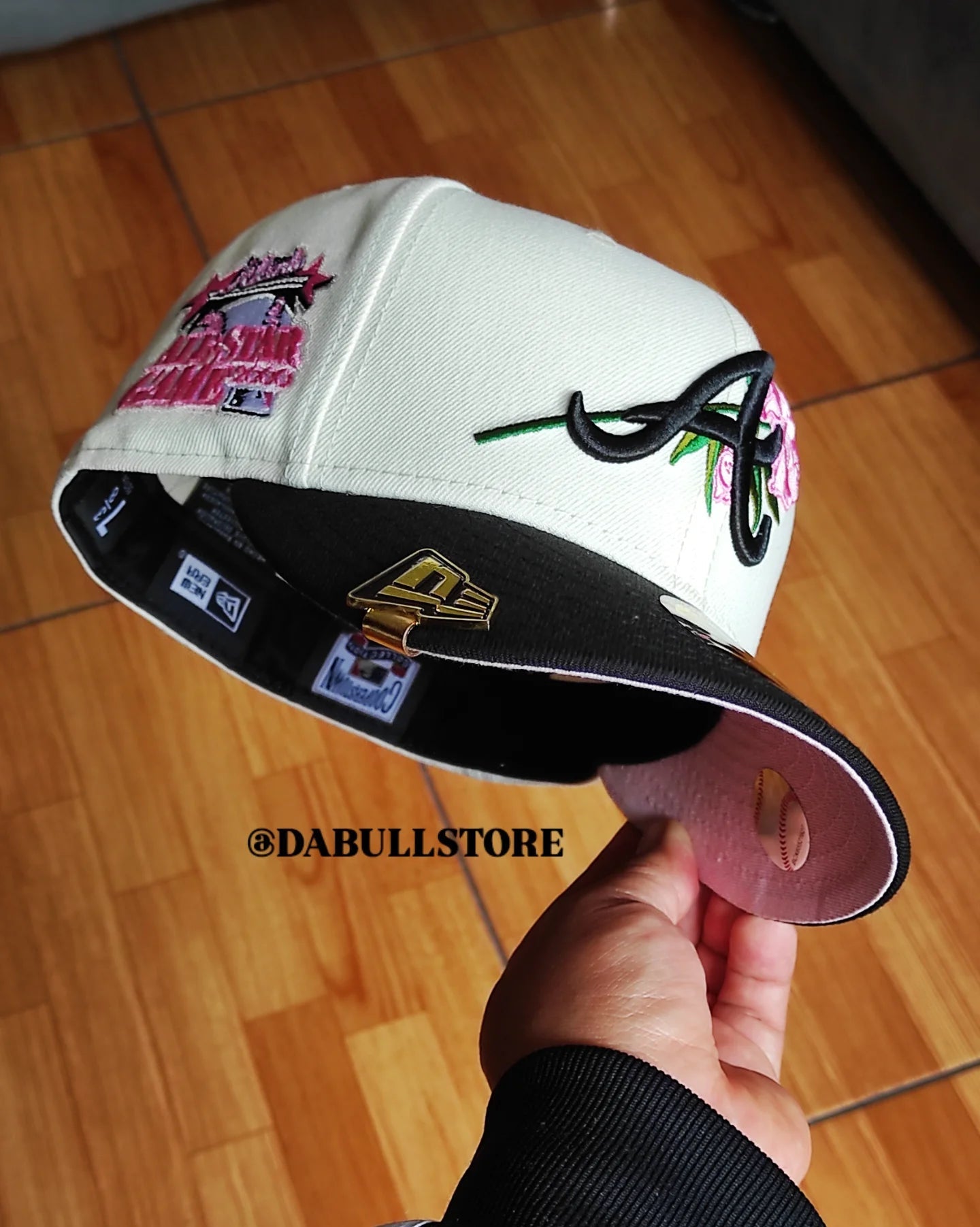 New Era Atlanta braves Rose all Star game Chrome Black / pink edition 59fifty fitted