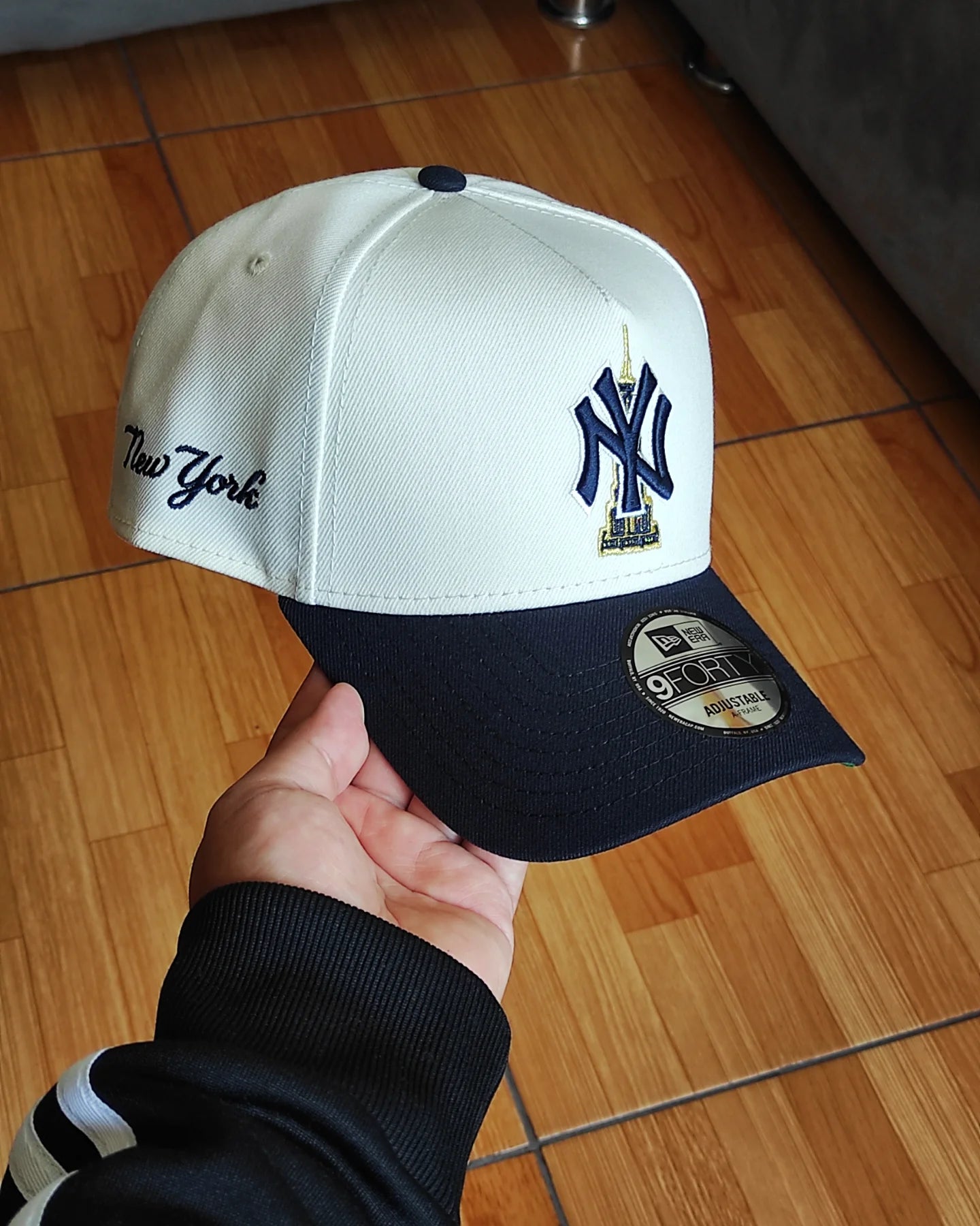 New Era New York Yankees State two Tone Chrome Navy 9 FORTY A-FRAME