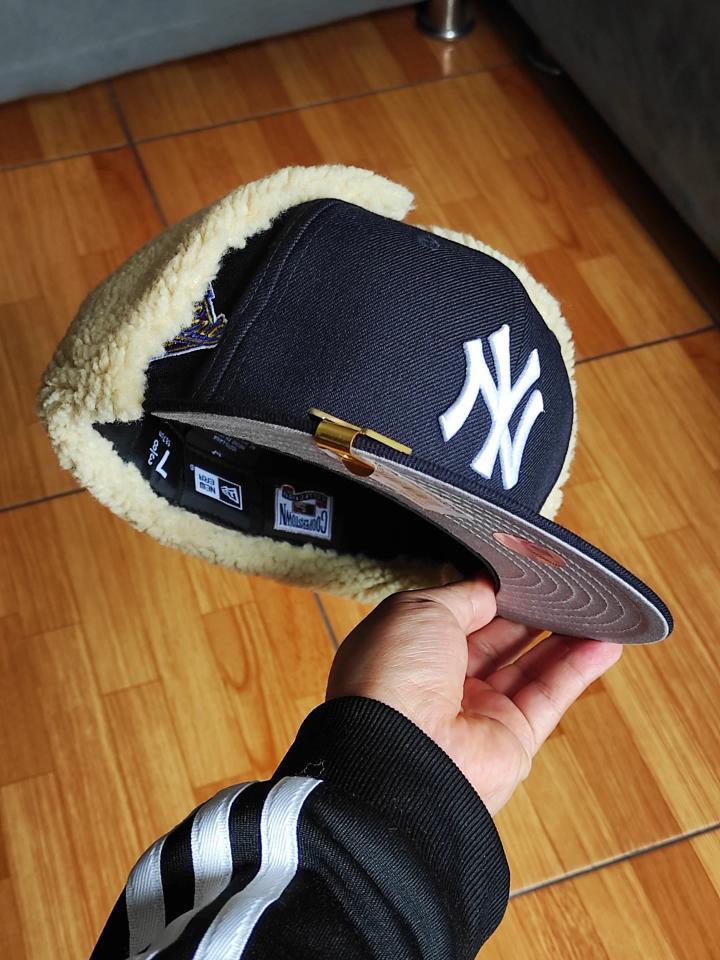 New York Yankees 96 World Series Dogear New Era 59Fifty Fitted - Navy, White, Gray