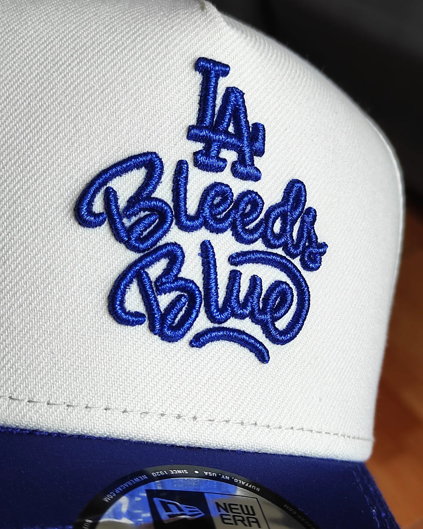 New Era Los Angeles Dodgers Chrome Satin Brim Two Tone 9Forty A Frame Snapback Hat