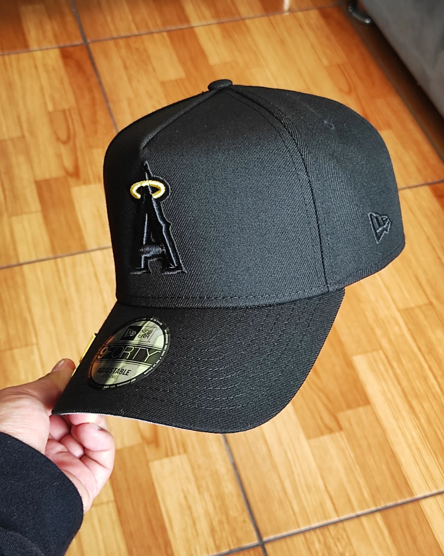 New Era Anaheim Angels Gold Black Classic 9Forty A Frame Snapback Hat