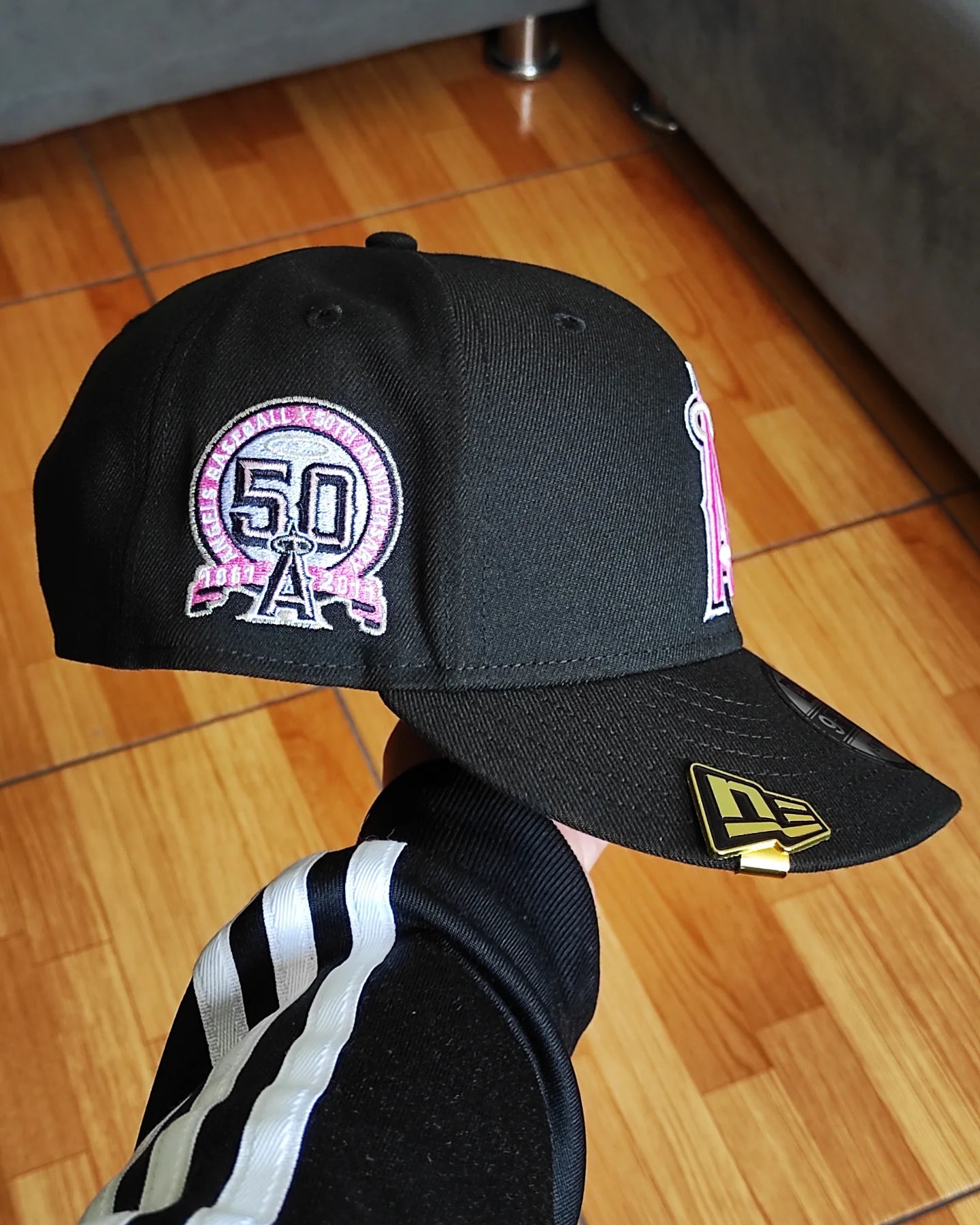 New Era Anaheim Angels 50th aniversario black pink 9fifty Snapback