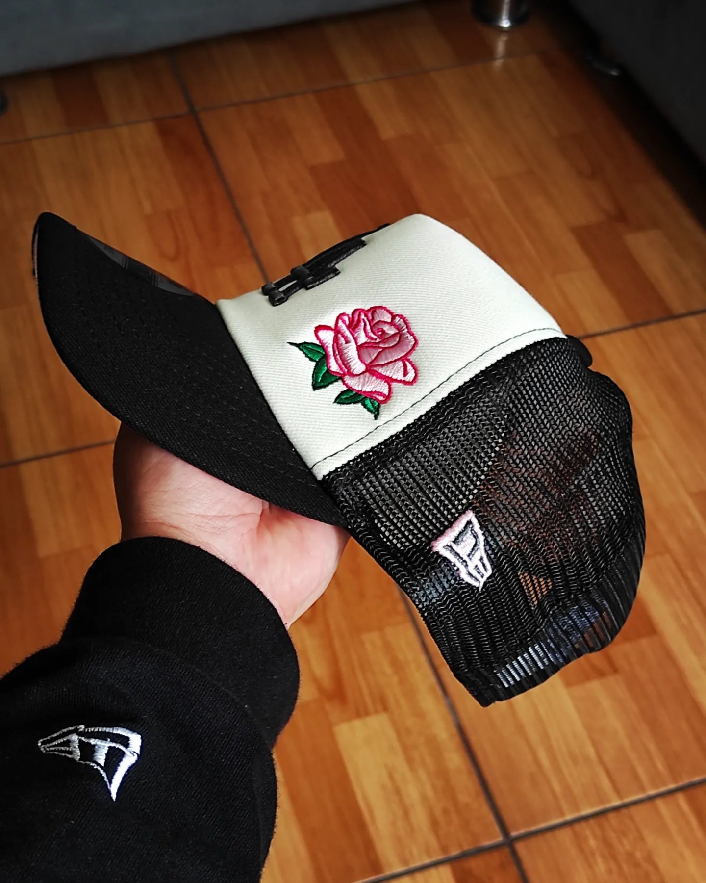 New Era A-FRAME foam Los Angeles dodgers 100th anniversary patch rose snapback hat