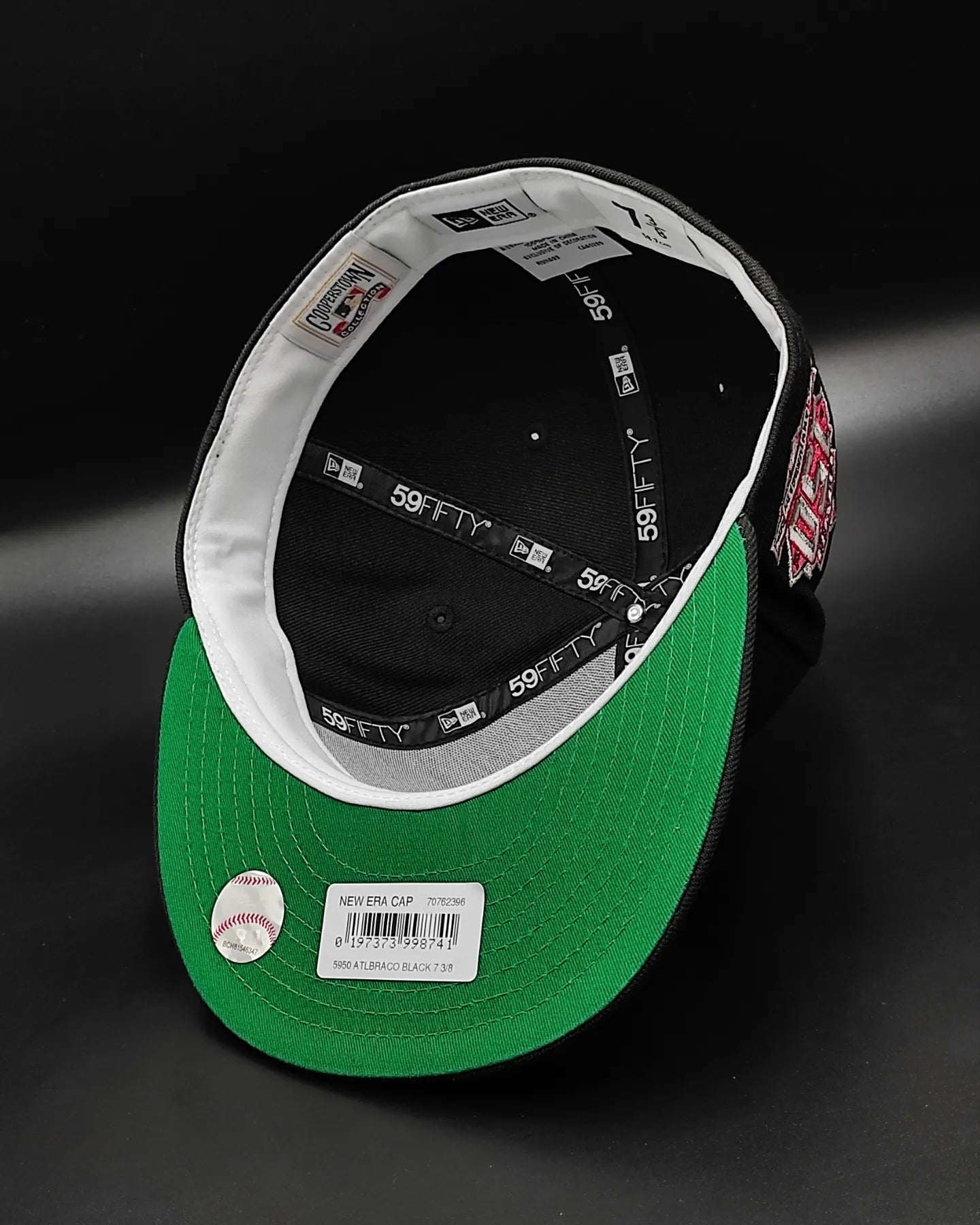 New Era Atlanta braves 150th anniversary black dome metallic edition 59fifty fitted hat