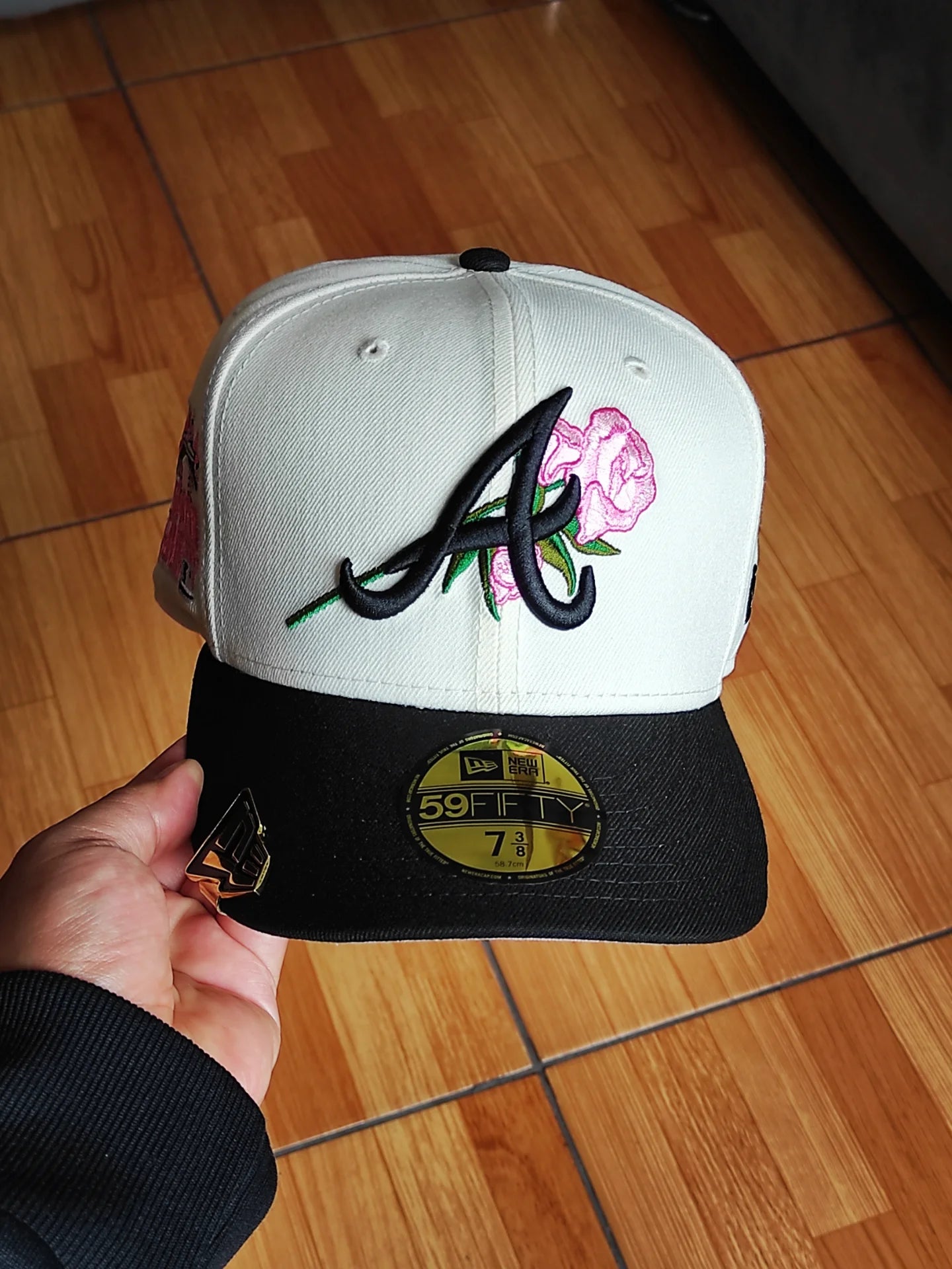 New Era Atlanta braves Rose all Star game Chrome Black / pink edition 59fifty fitted