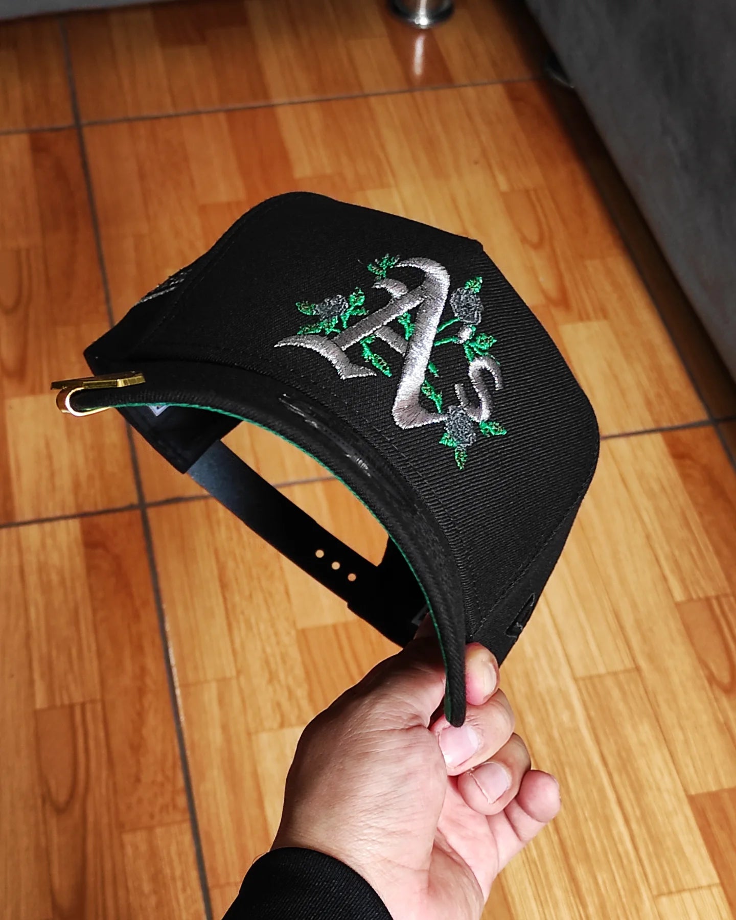New Era Oakland Athletics Black Metallics 9Forty A Frame Snapback Hat