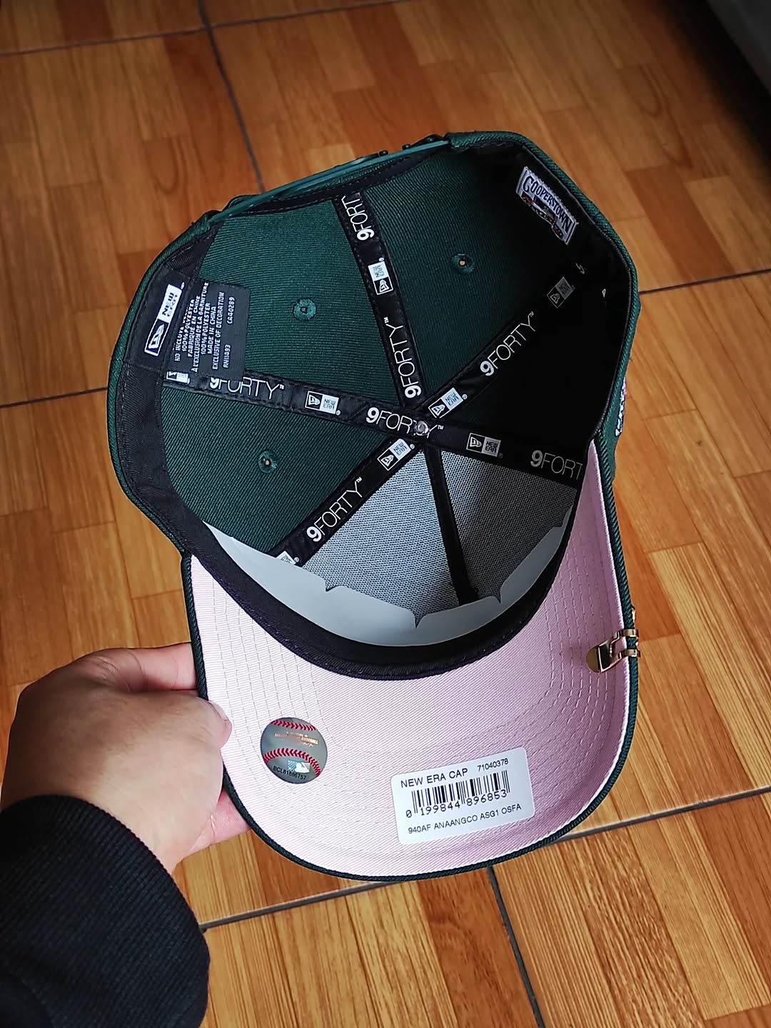 NewEra Anaheim ANGELS cupid 🏹 dark Green 9FORTY A-FRAME SNAPBACK