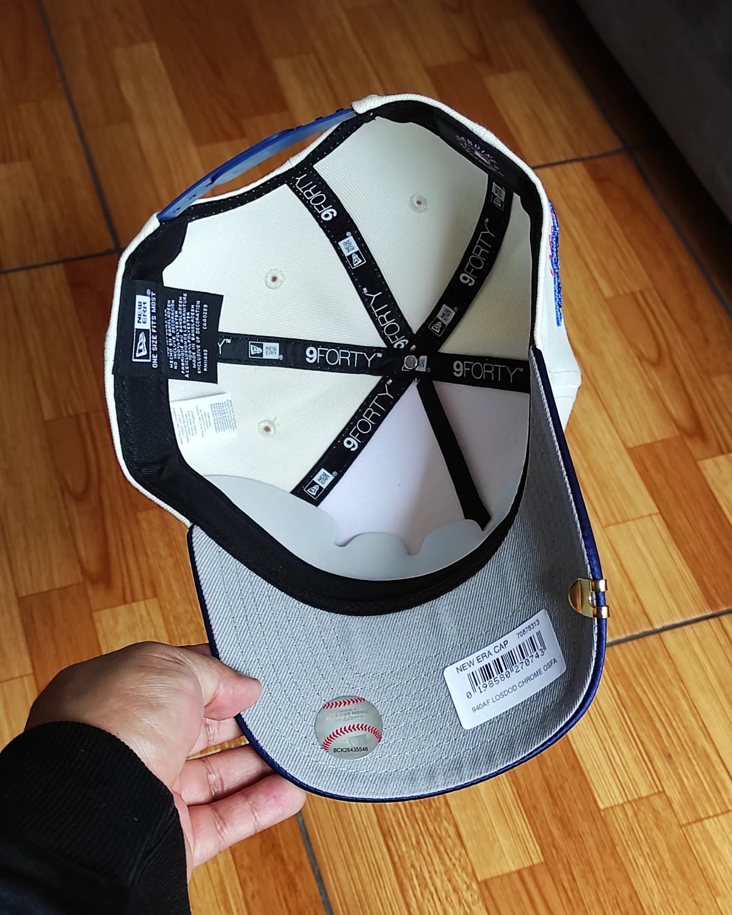 New Era Los Angeles Dodgers Chrome Satin Brim Two Tone 9Forty A Frame Snapback Hat