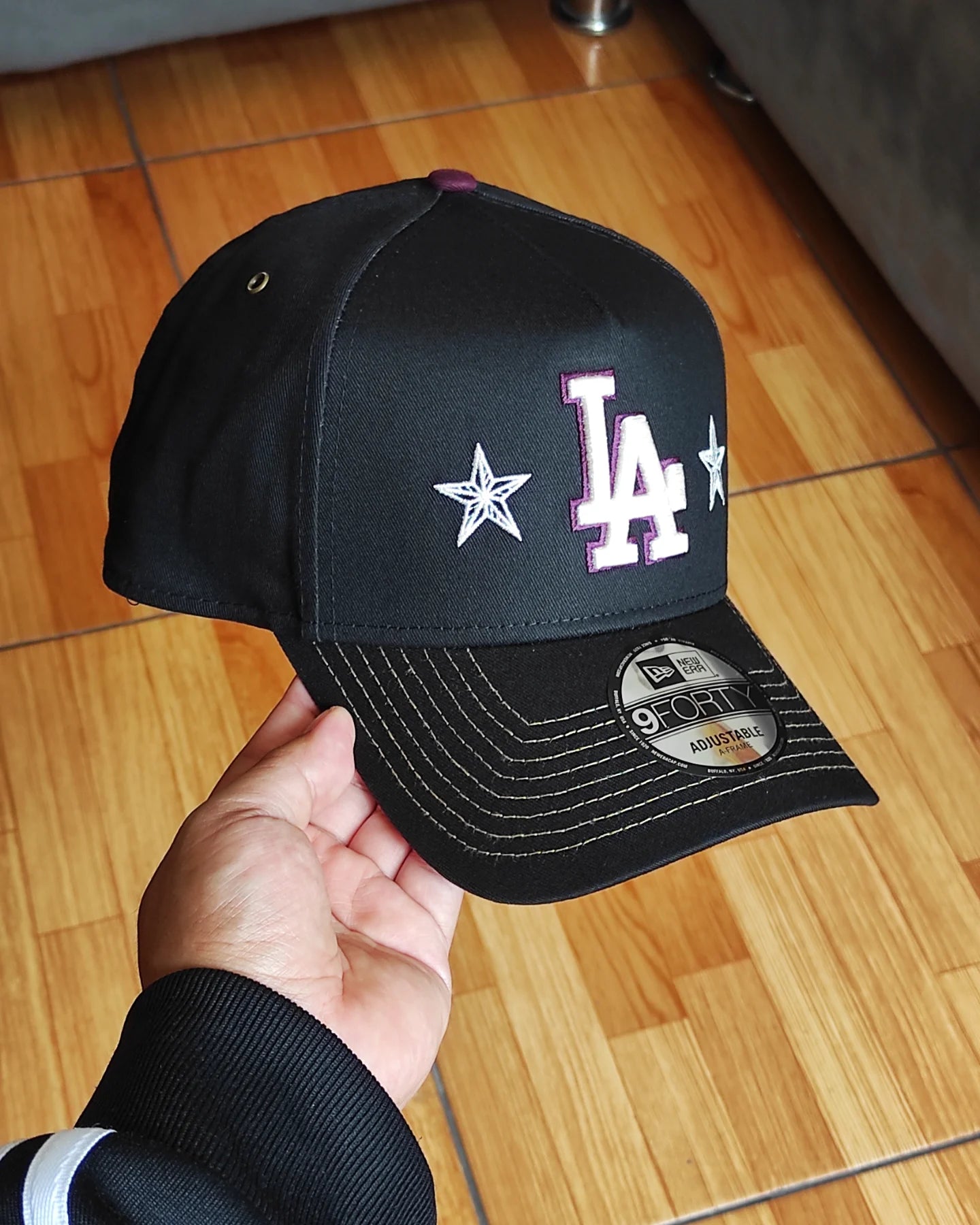 New Era Los Angeles Dodgers Star ✨ black/purple 9 FORTY A-FRAME