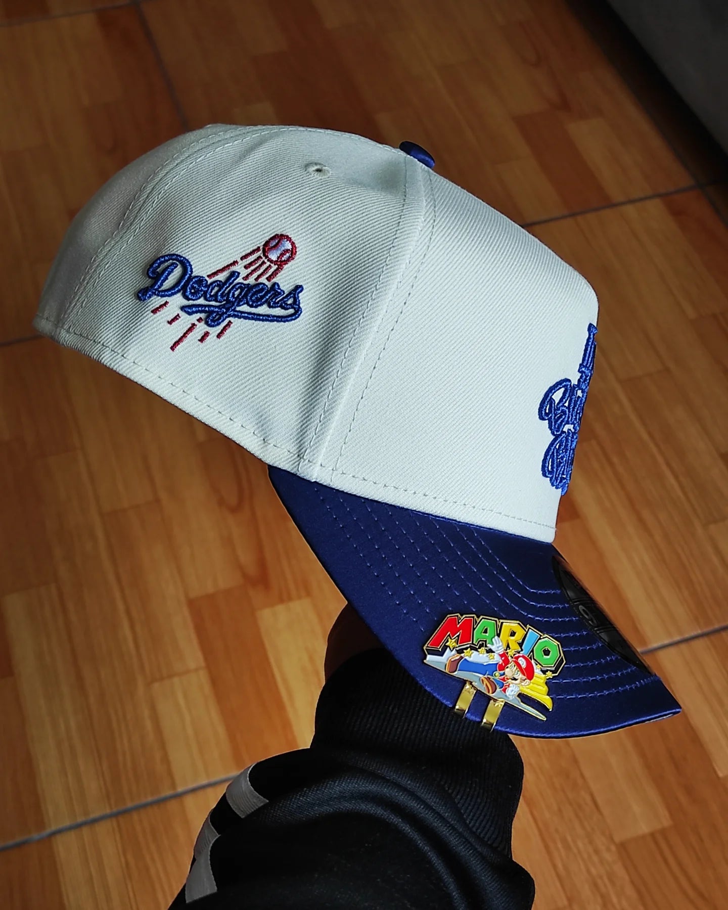 New Era Los Angeles Dodgers Chrome Satin Brim Two Tone 9Forty A Frame Snapback Hat