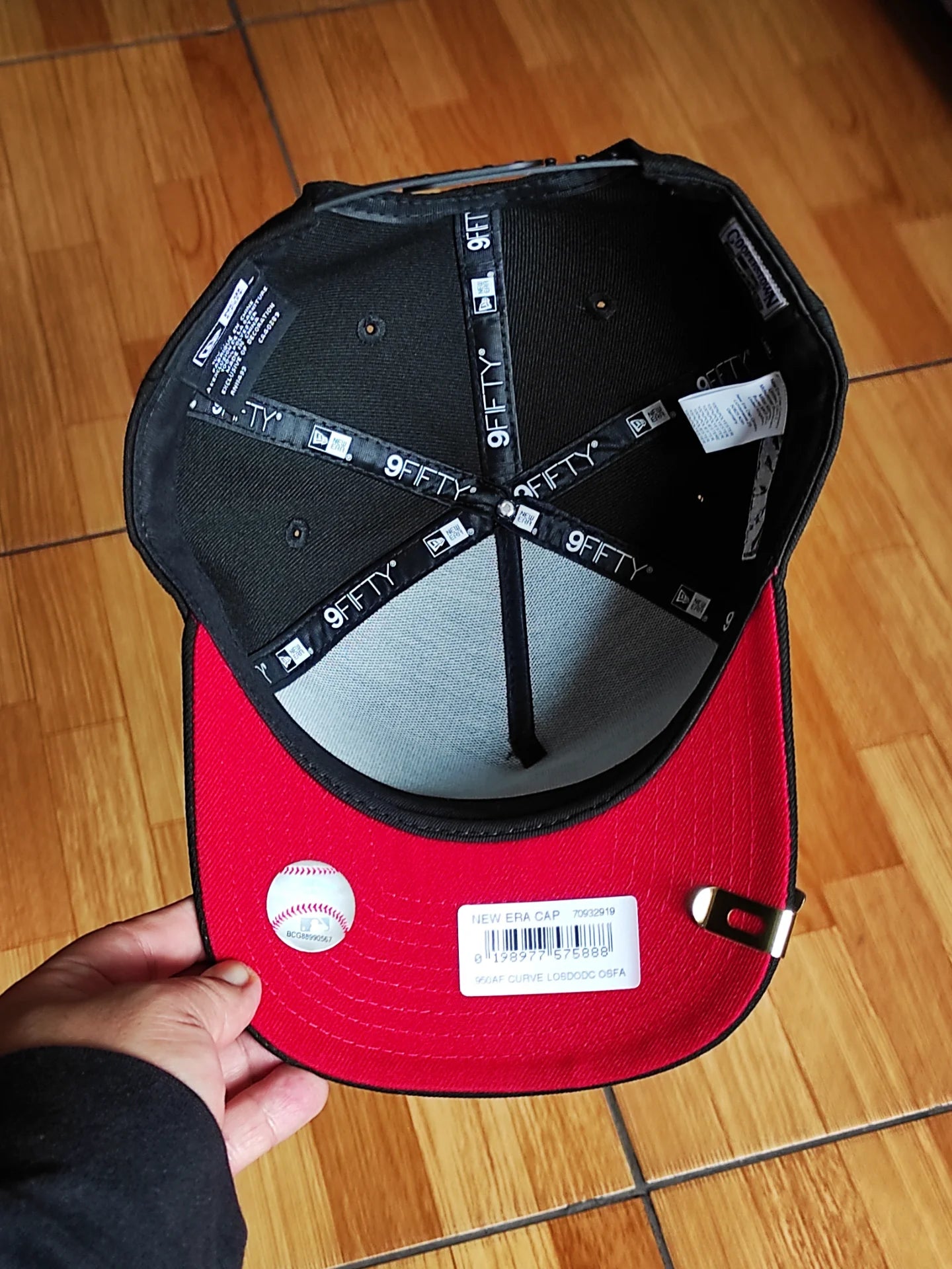 New Era Los Angeles Dodgers 50th Anniversary Blackout Red Prime Edition 9Fifty A Frame Snapback