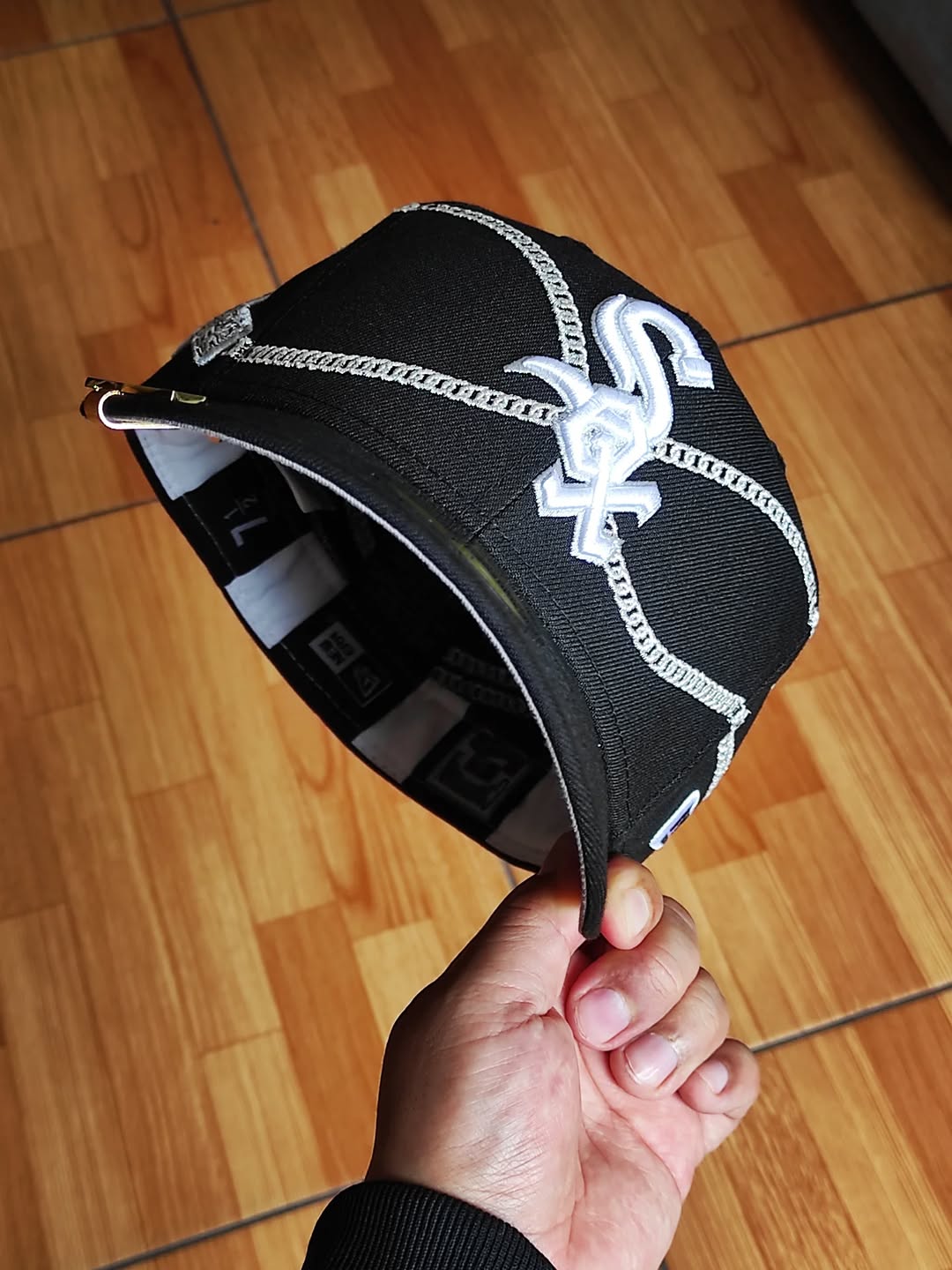 New Era White sox chain✨️ wrap black 59FIFTY Fitted
