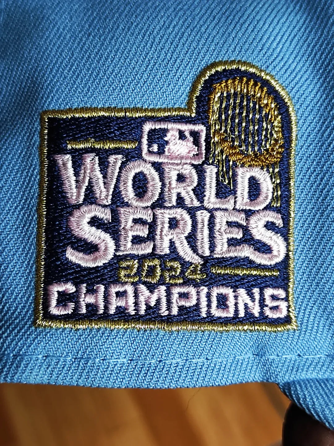 New Era Los Angeles Dodgers world series champions 2024 sky pink 59fifty