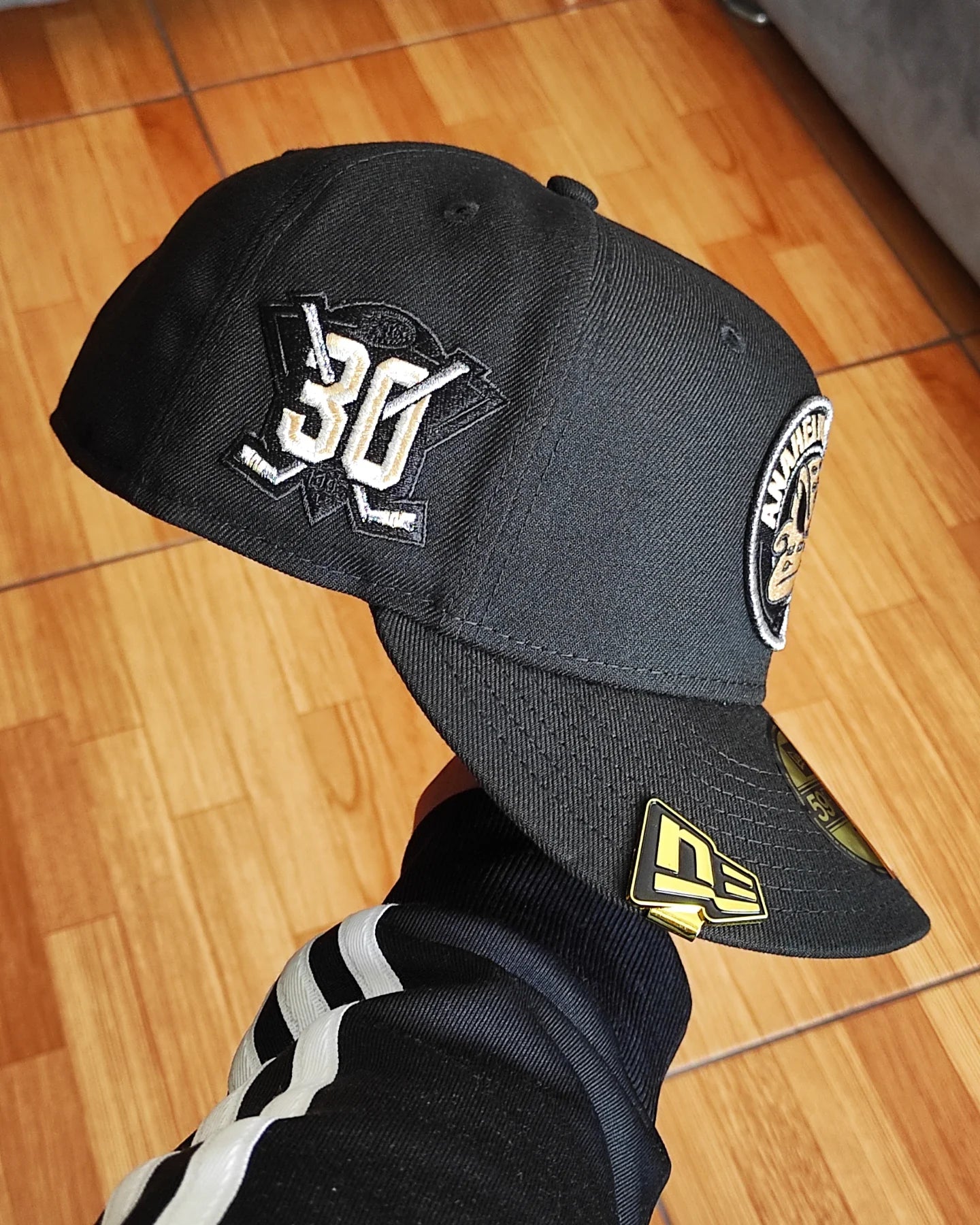 New Era Anaheim Ducks 30th Anniversary Black Prime Edition 59Fifty Fitted Hatp