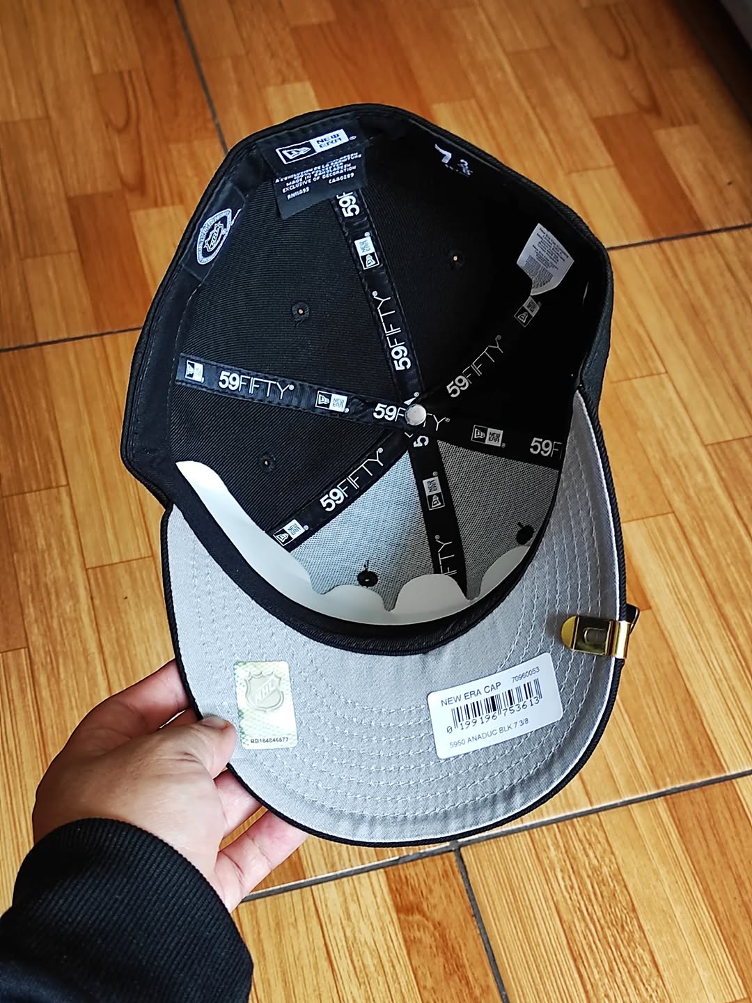 New Era Anaheim Ducks Inaugural Season Black Out Fire Edition 59Fifty Fitted Hat